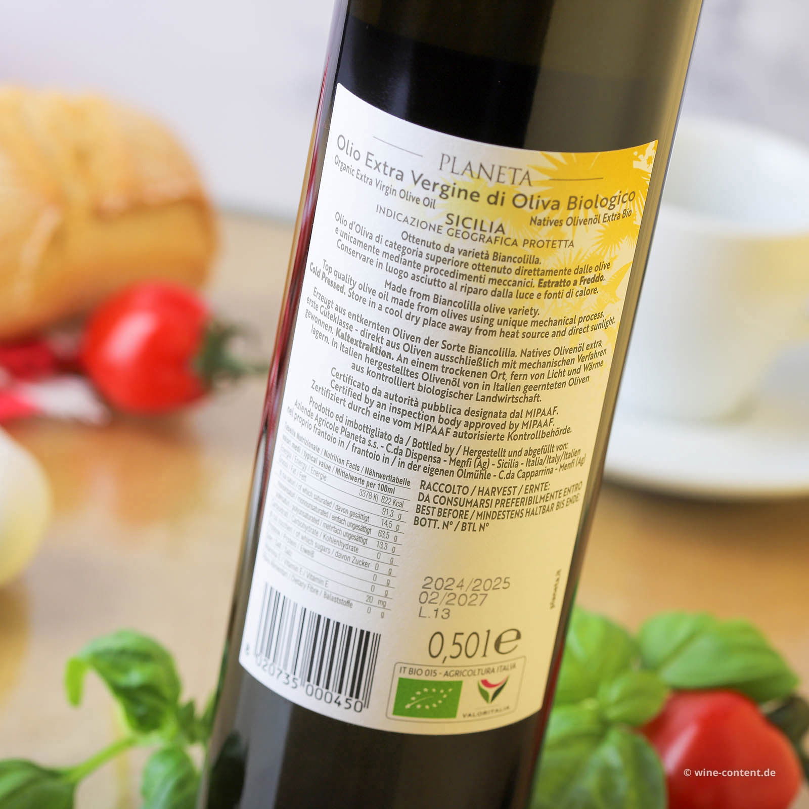 0,5 L Olivenöl Extra Vergine Sicilia 2024 Biancolilla Bio