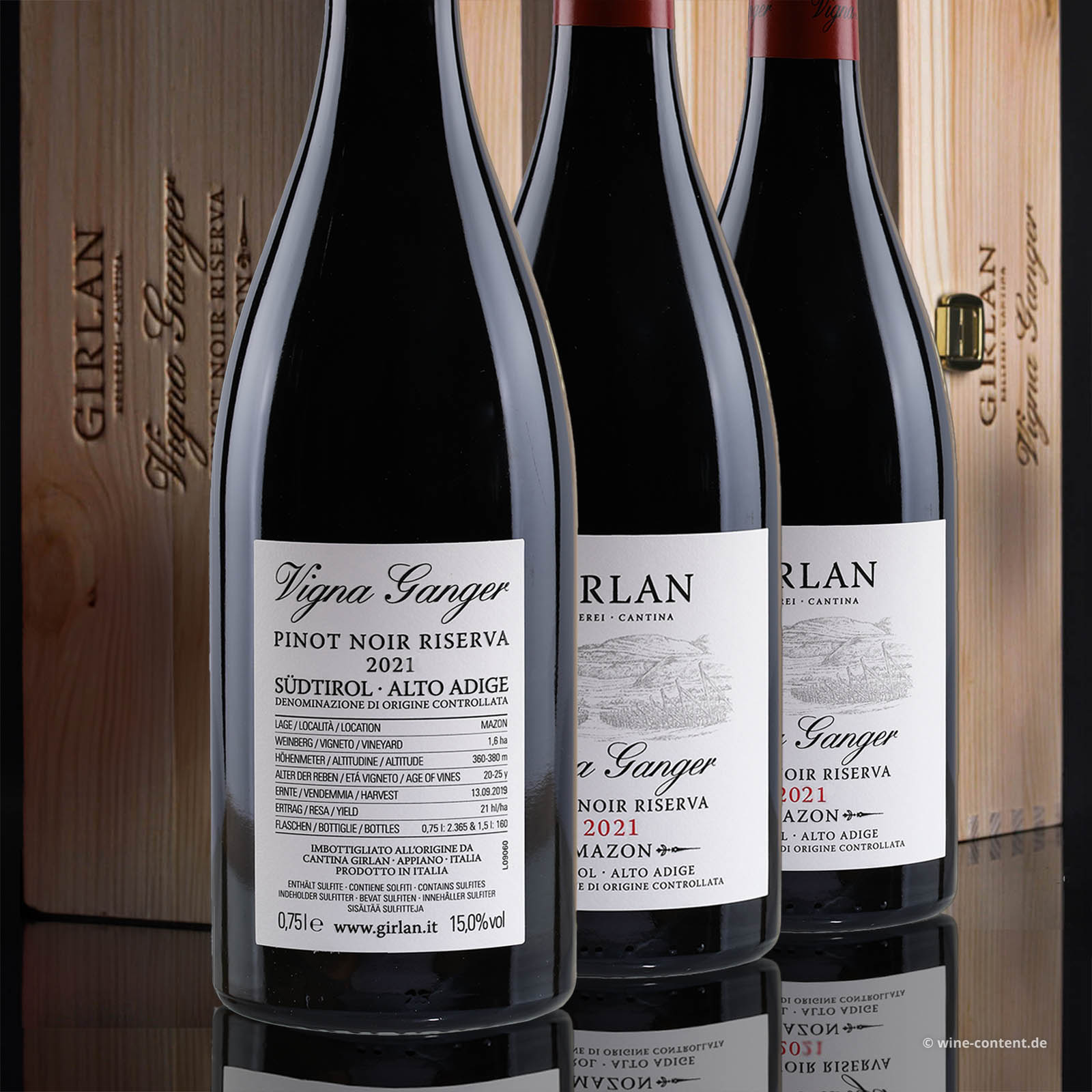 3er-Paket Pinot Noir Riserva 2021 Vigna Ganger