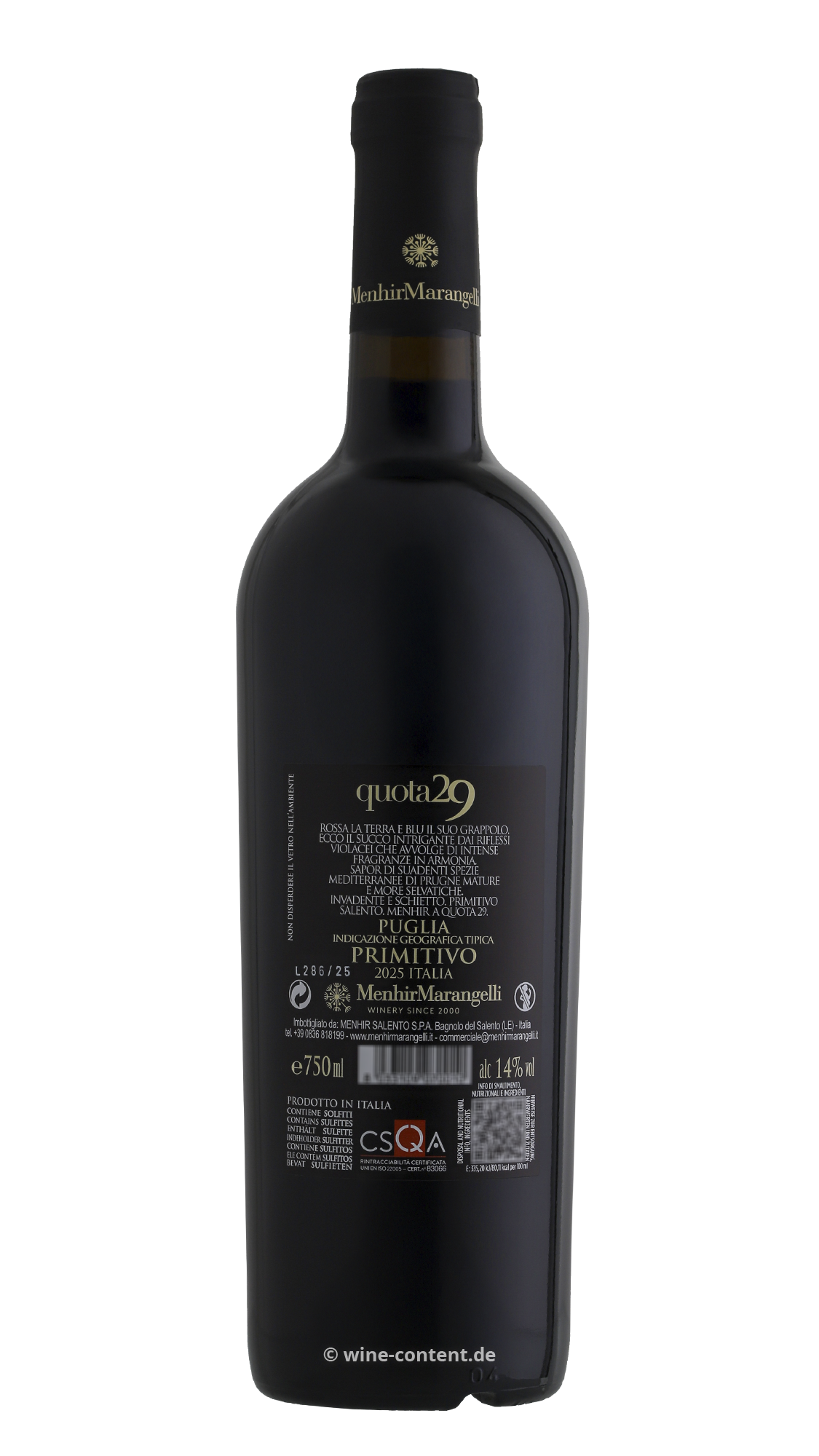 6er-Sparpaket Primitivo 2025 Quota 29