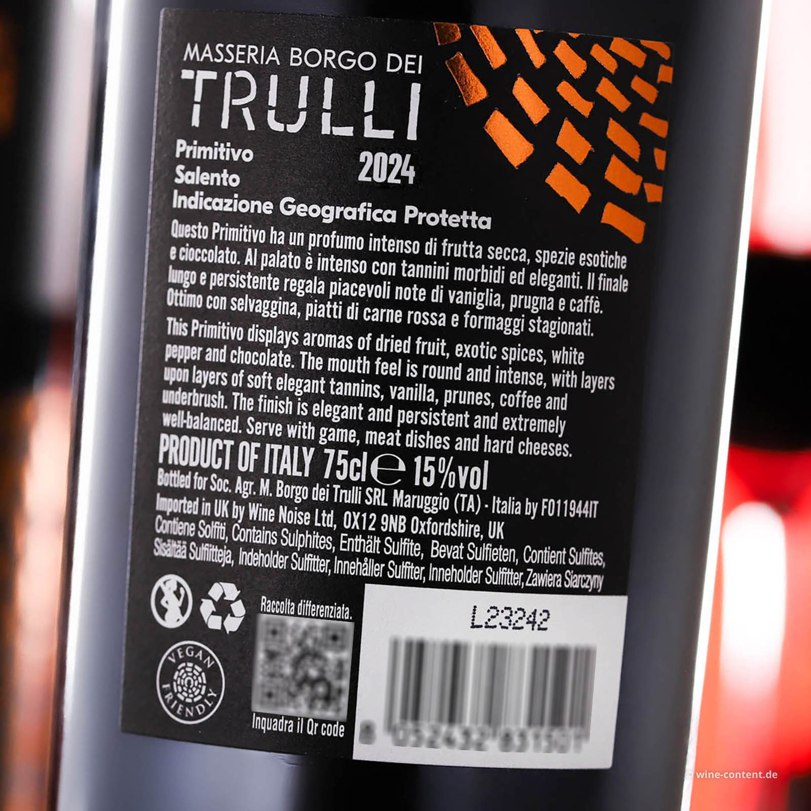 Primitivo Salento 2024 Saracena