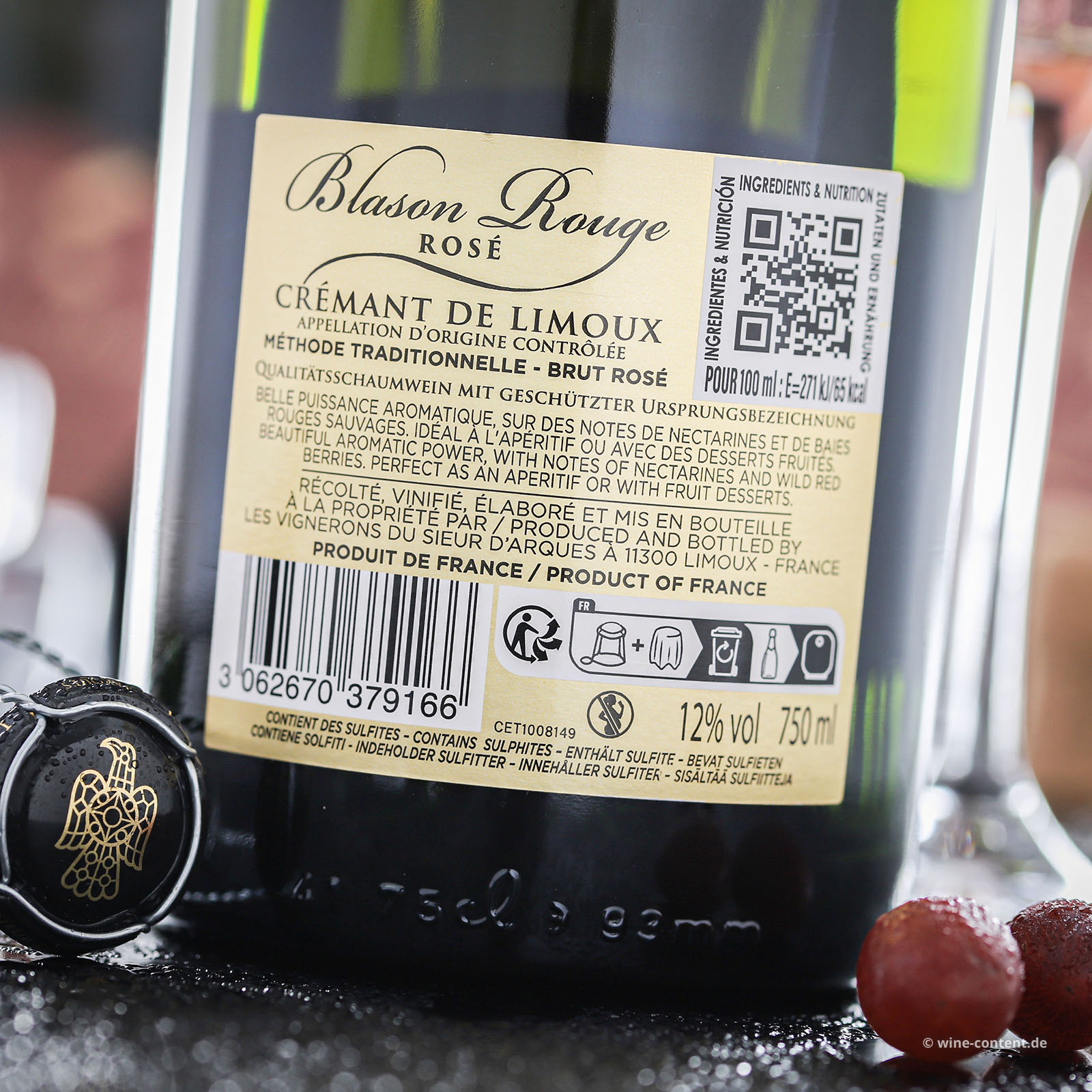 6er-Sparpaket Crémant de Limoux Rosé Blason Rouge Brut