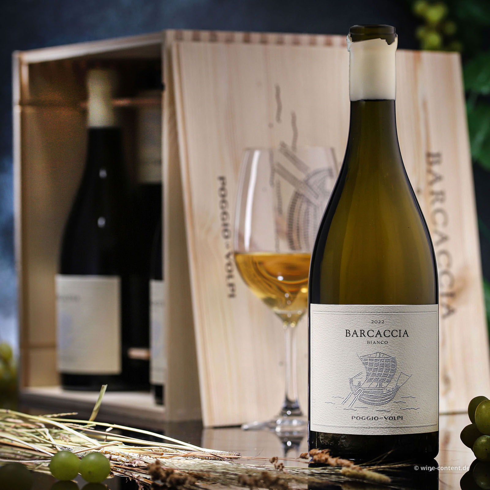 6er-Holzkiste Barcaccia Bianco 2022 6er-Holzkiste Barcaccia Bianco 2022