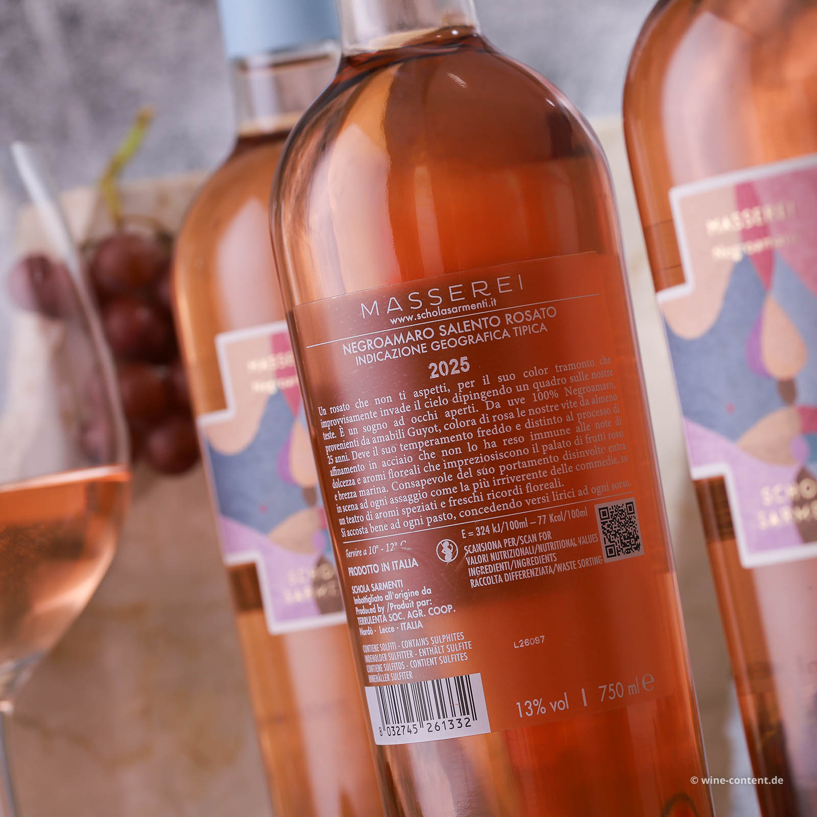 6er-Sparpaket Negroamaro Salento Rosato 2025 Masserei
