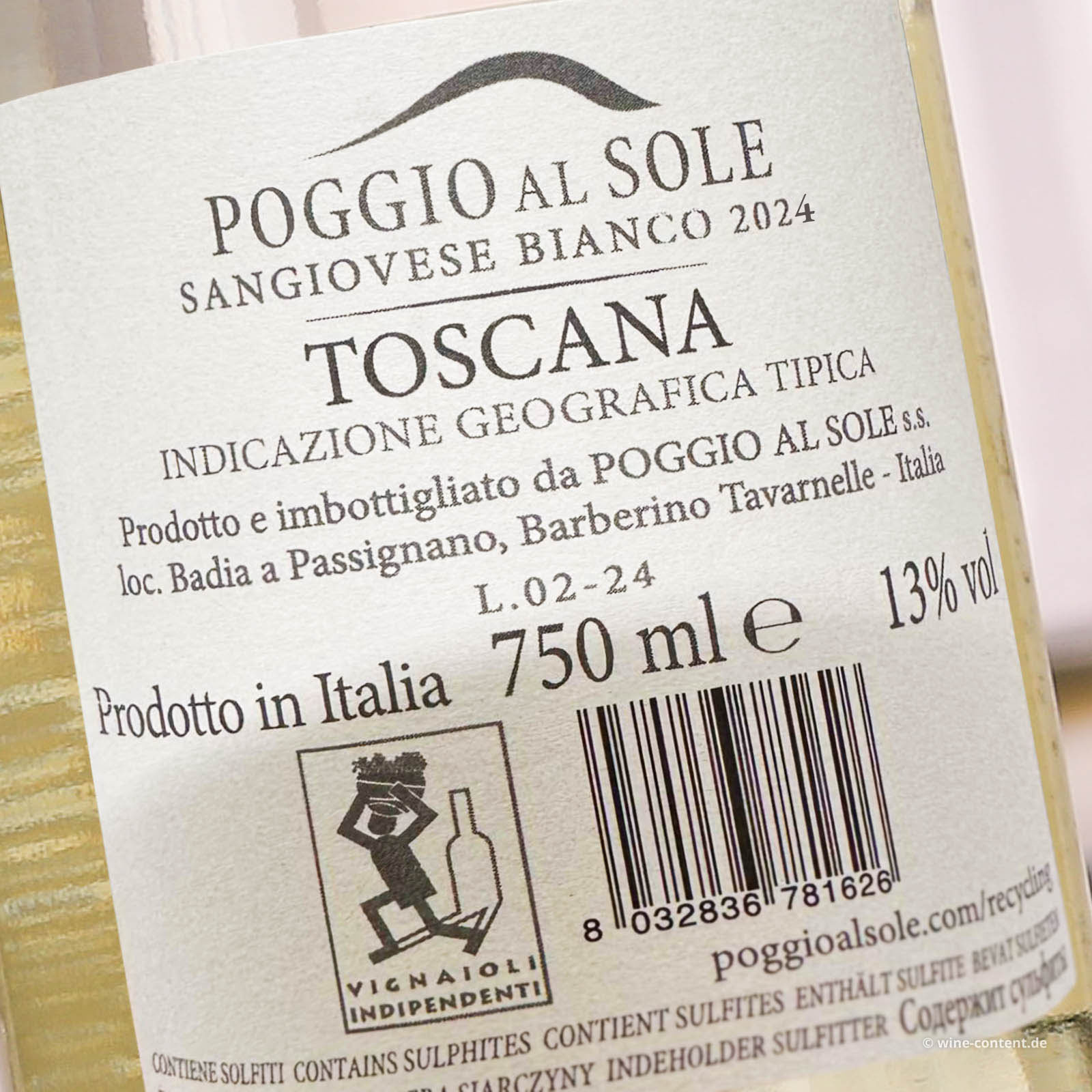 Sangiovese Bianco Toscana 2024 Bio