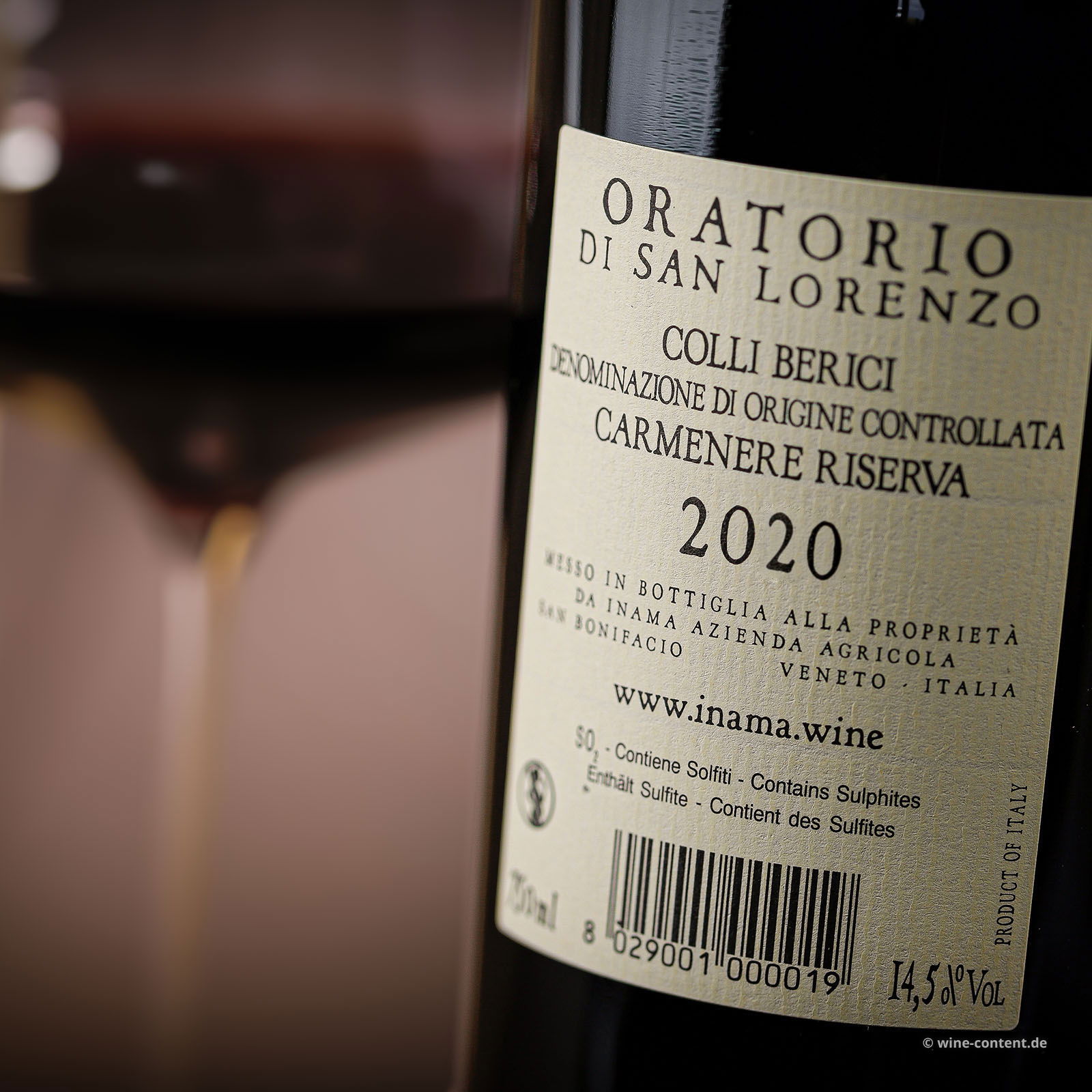 Carmenere Riserva 2020 Oratorio di San Lorenzo