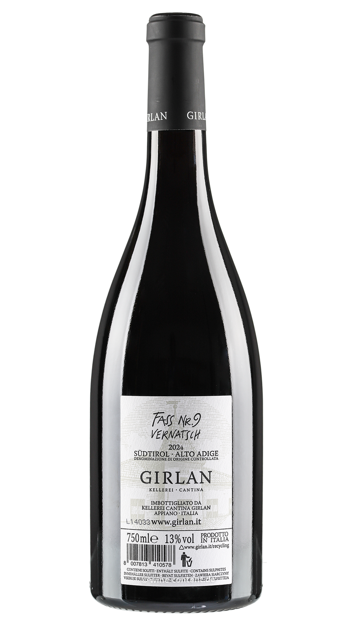 6er-Sparpaket Vernatsch 2024 Fass Nr. 9