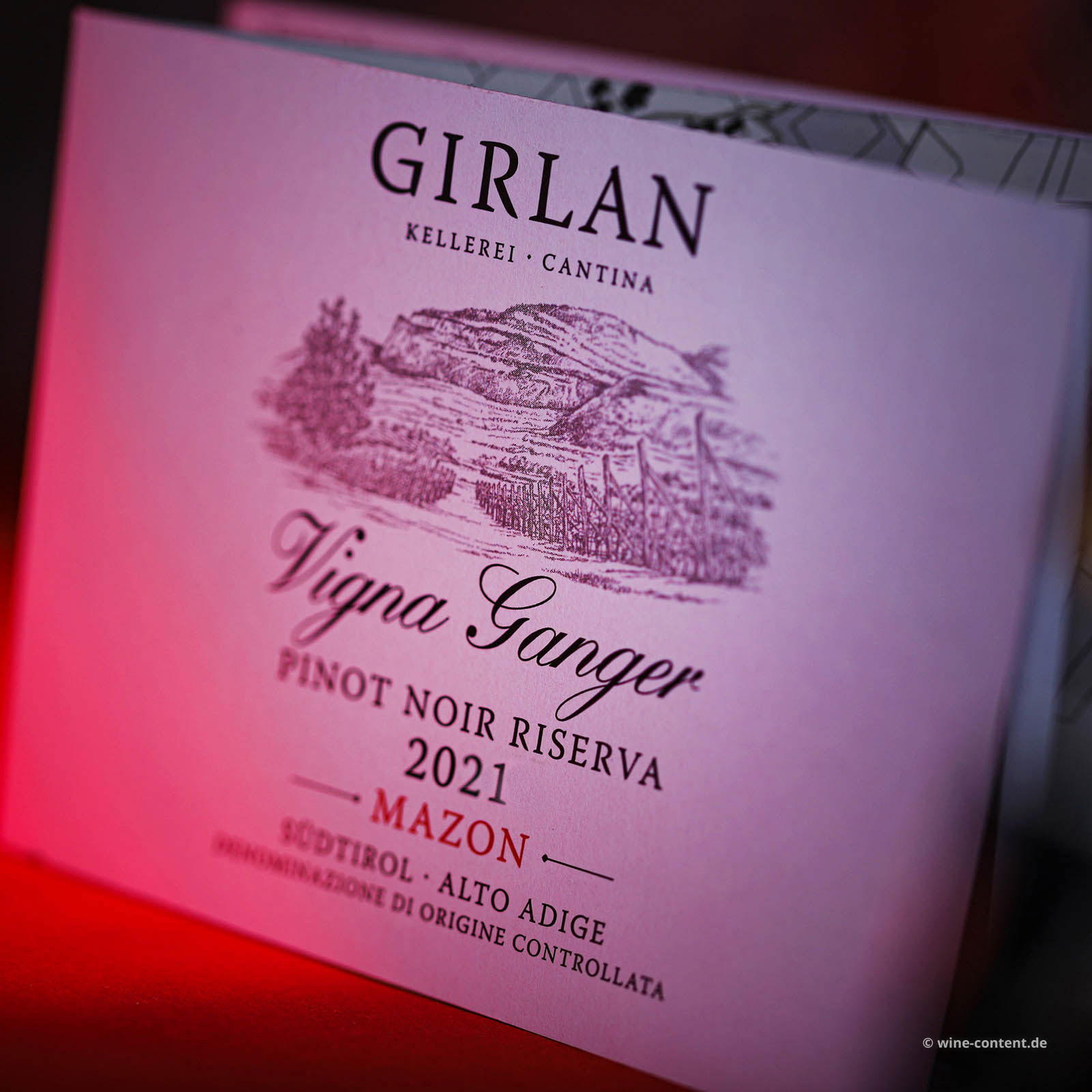 3er-Paket Pinot Noir Riserva 2021 Vigna Ganger