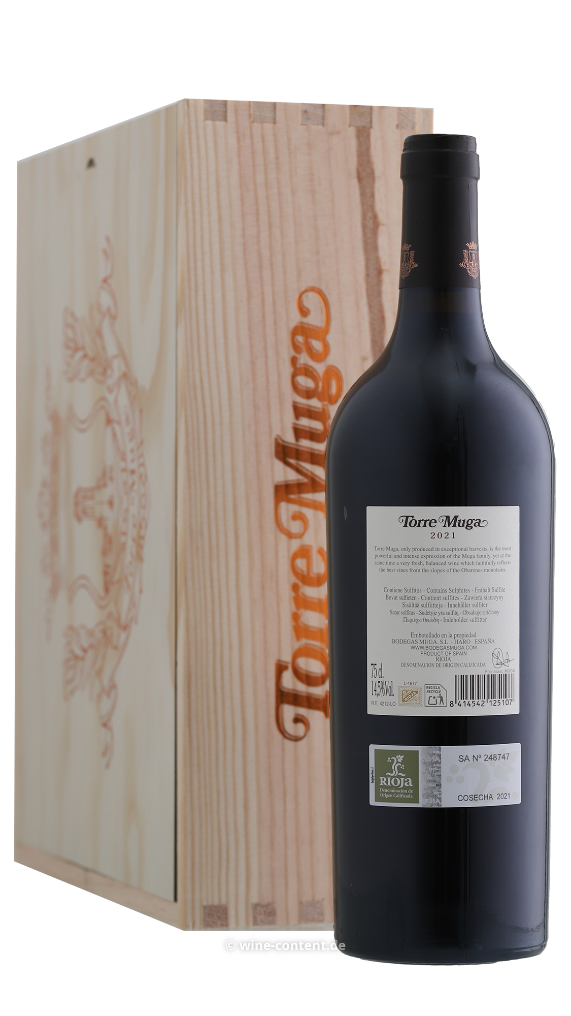 3er-Holzkiste Torre Muga 2021