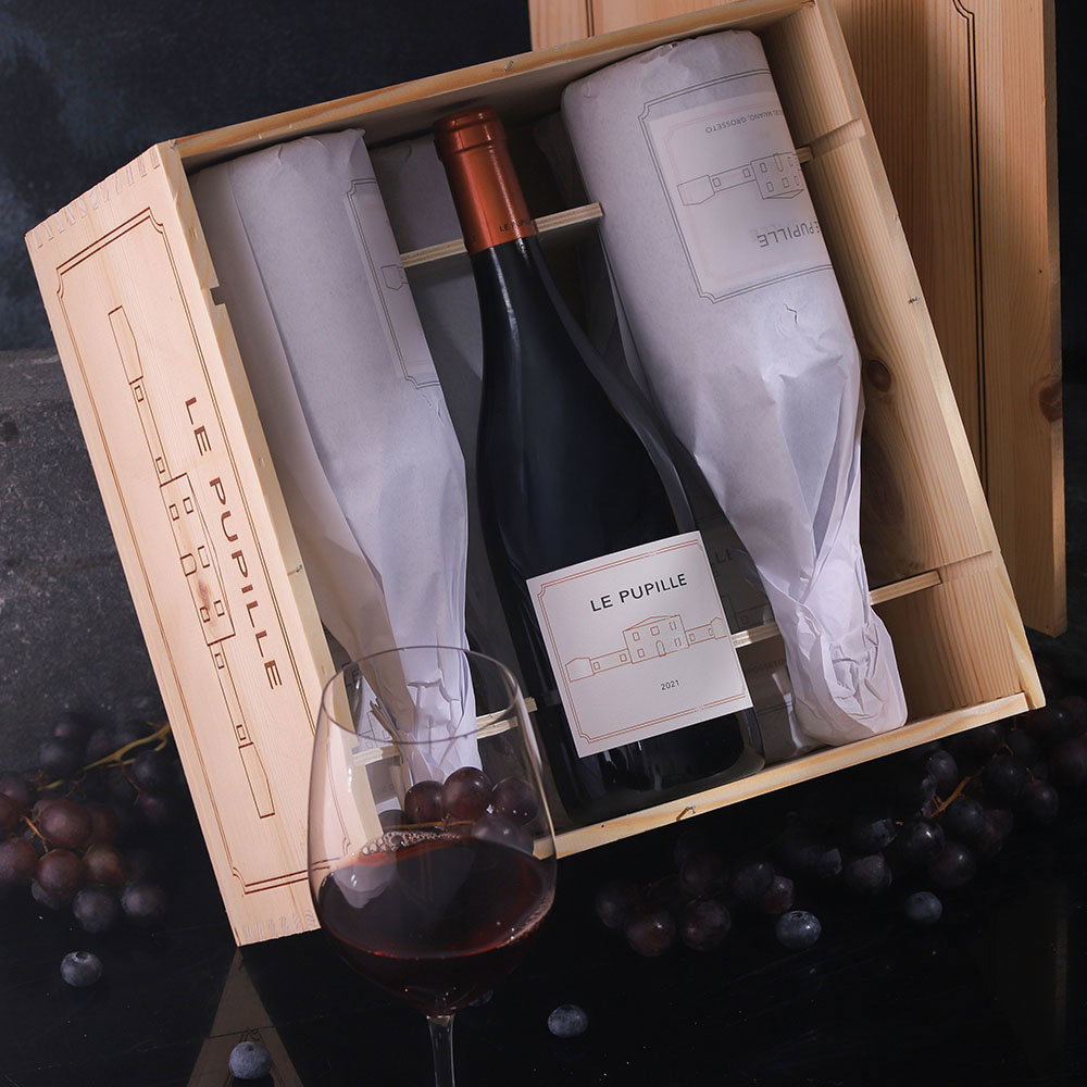 6er-Holzkiste Syrah Toscana 2021