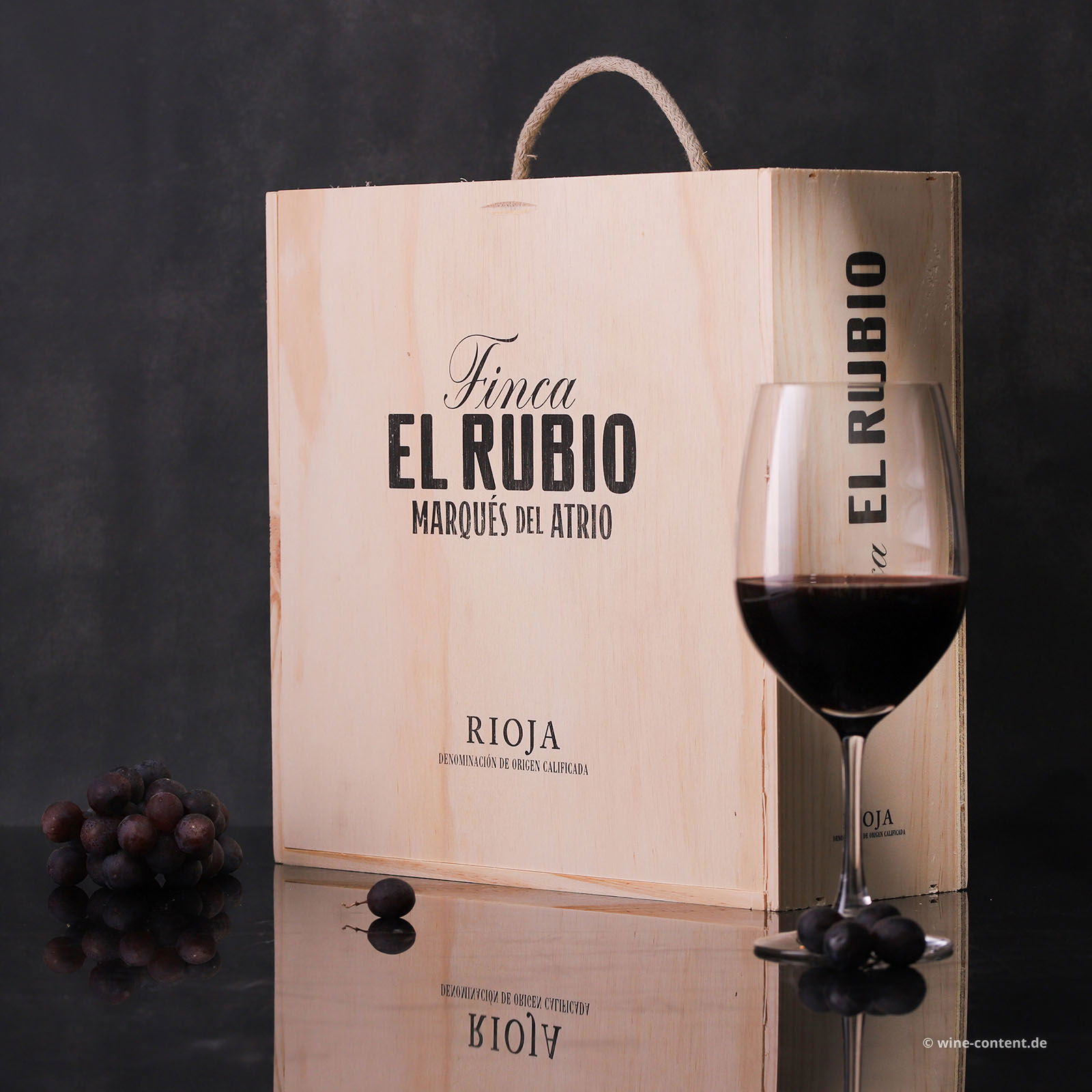 3er-Holzkiste Rioja 2022 Finca el Rubio