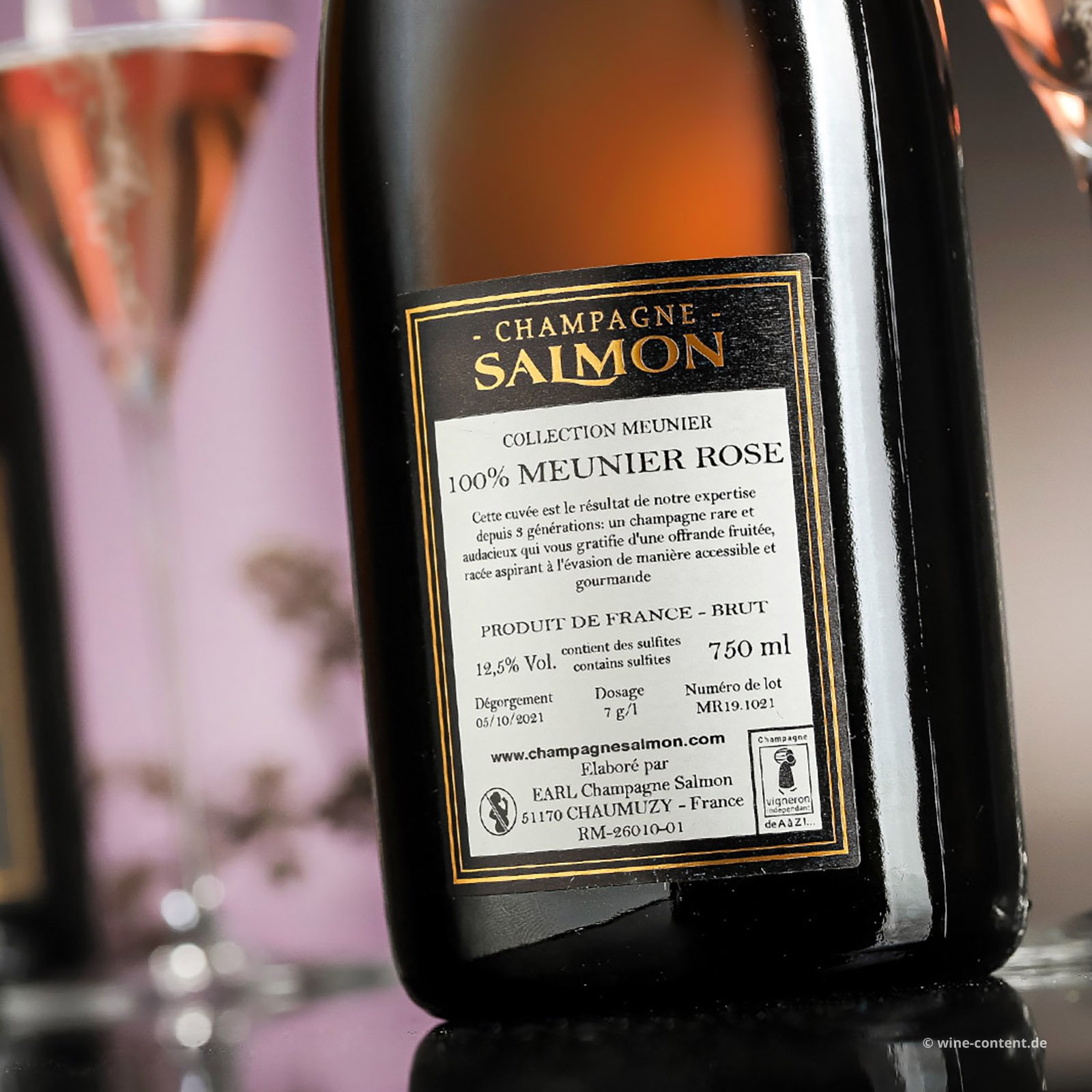Champagner 100% Meunier Rosé Brut