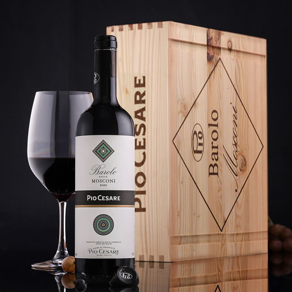 3er-Holzkiste Barolo 2020 Mosconi