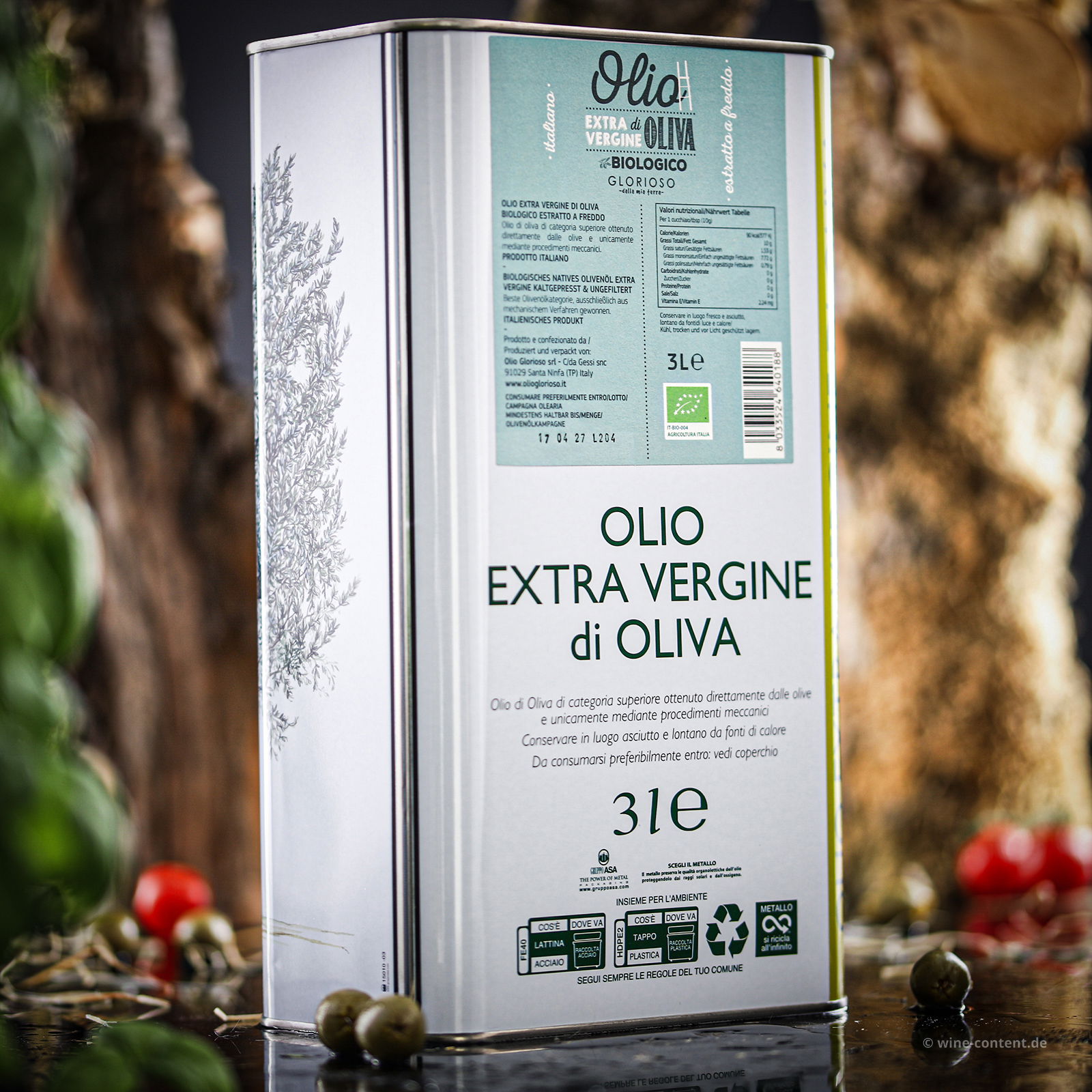 3 L Olivenöl Extra Vergine 2025 Bio Kanister