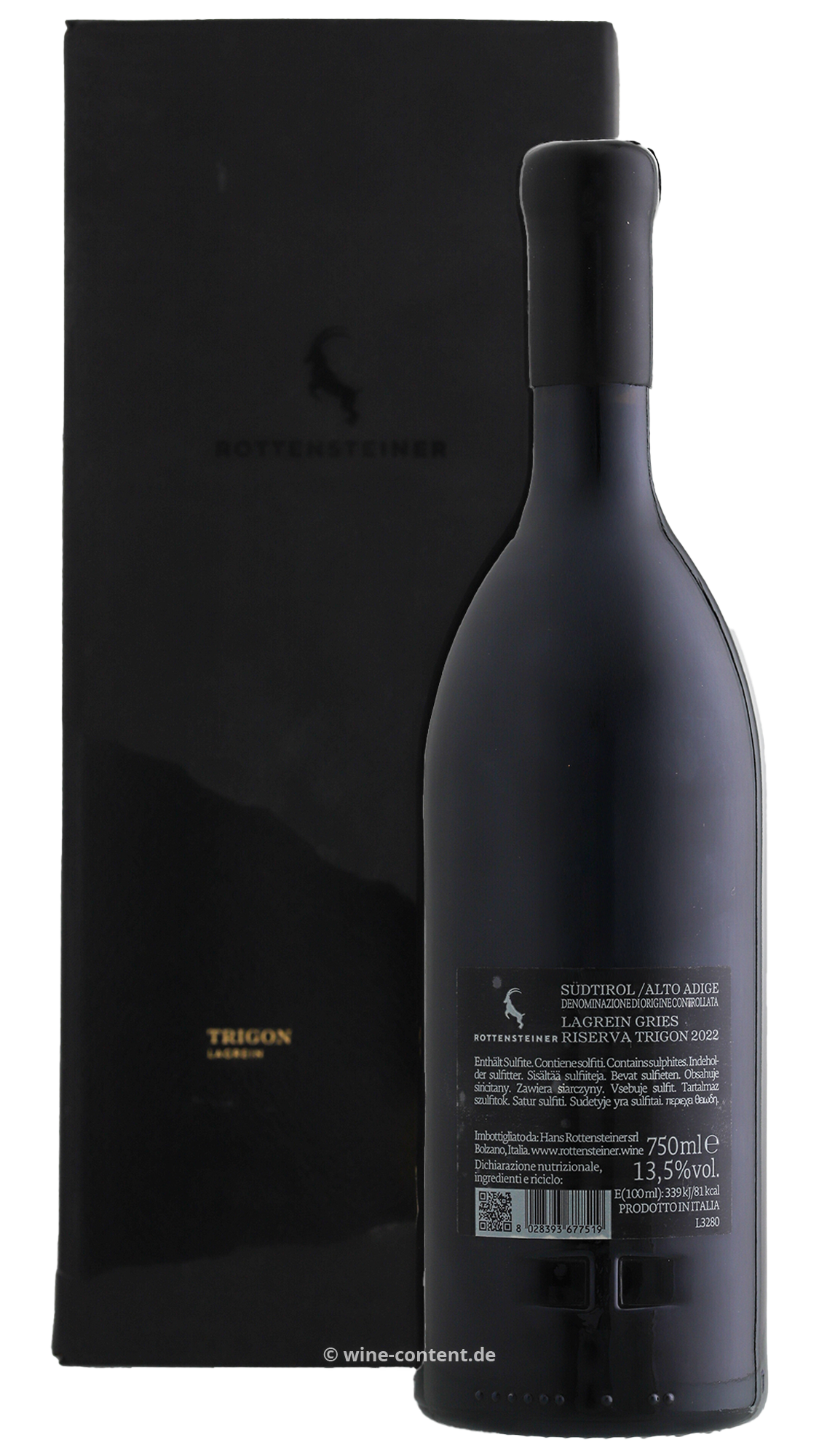 3er-Paket Lagrein Riserva 2022 Trigon in Einzelverpackung