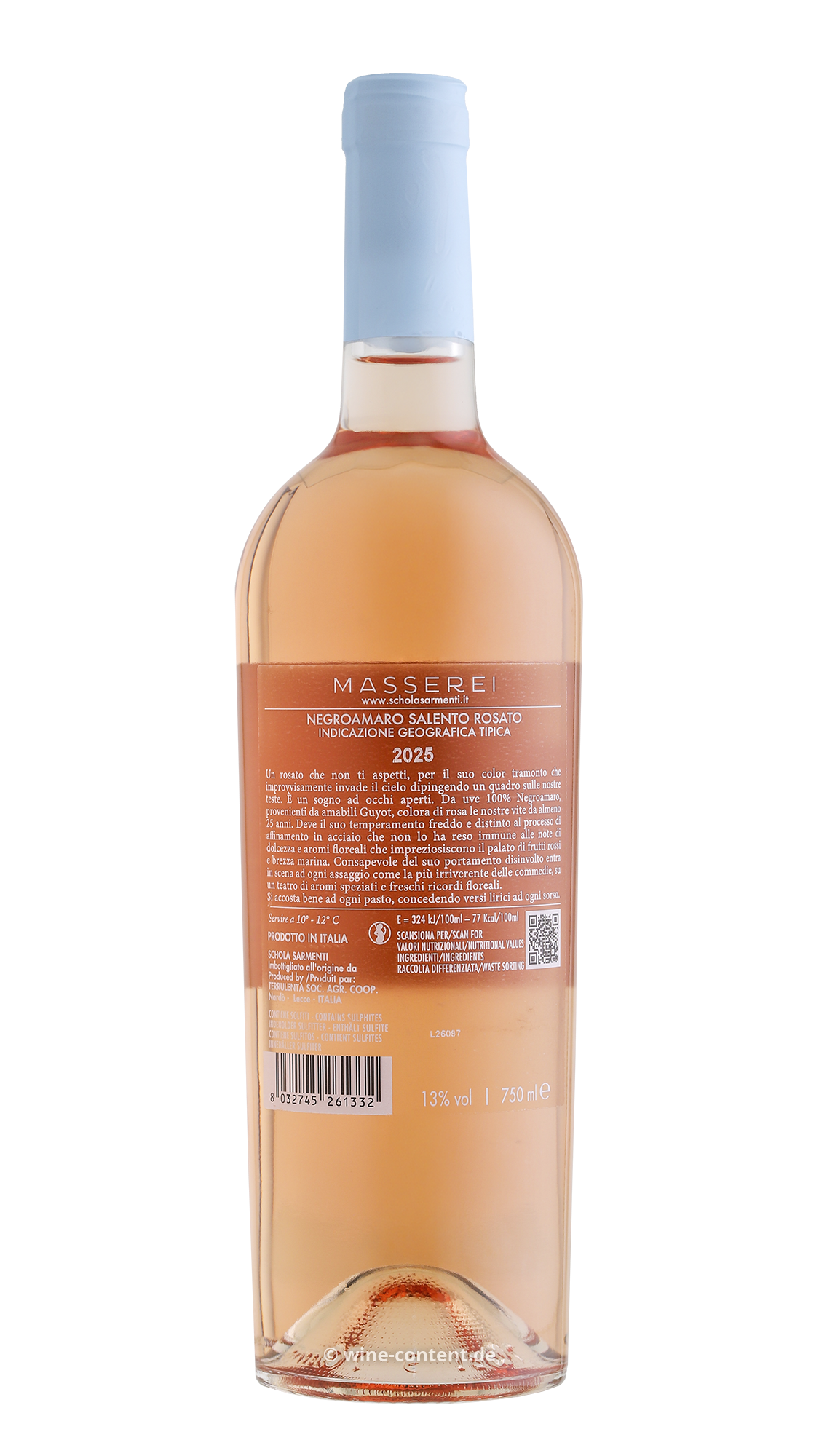 Negroamaro Salento Rosato 2025 Masserei