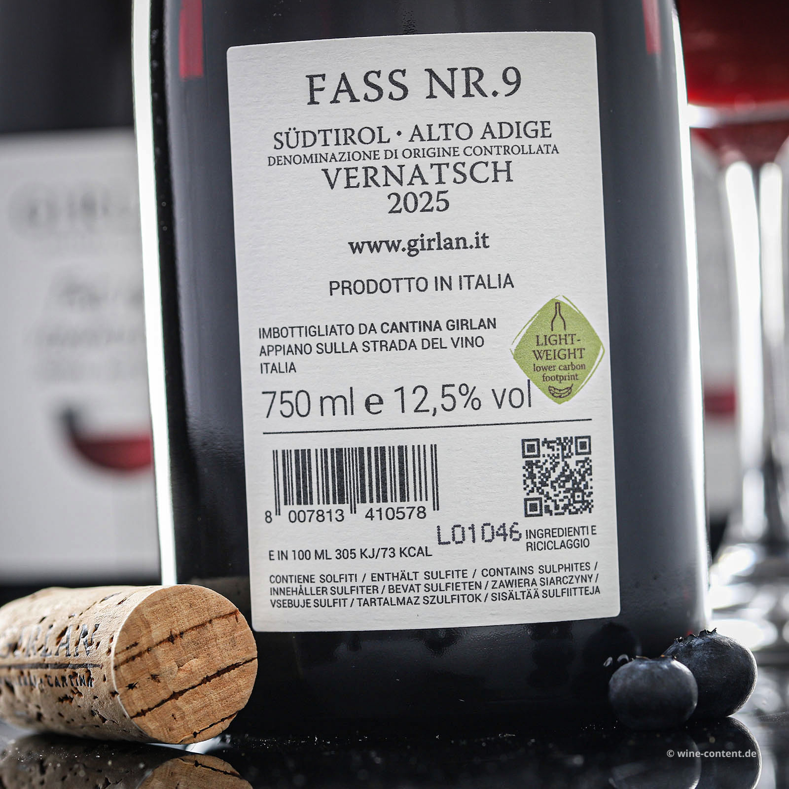 6er-Sparpaket Vernatsch 2025 Fass Nr. 9