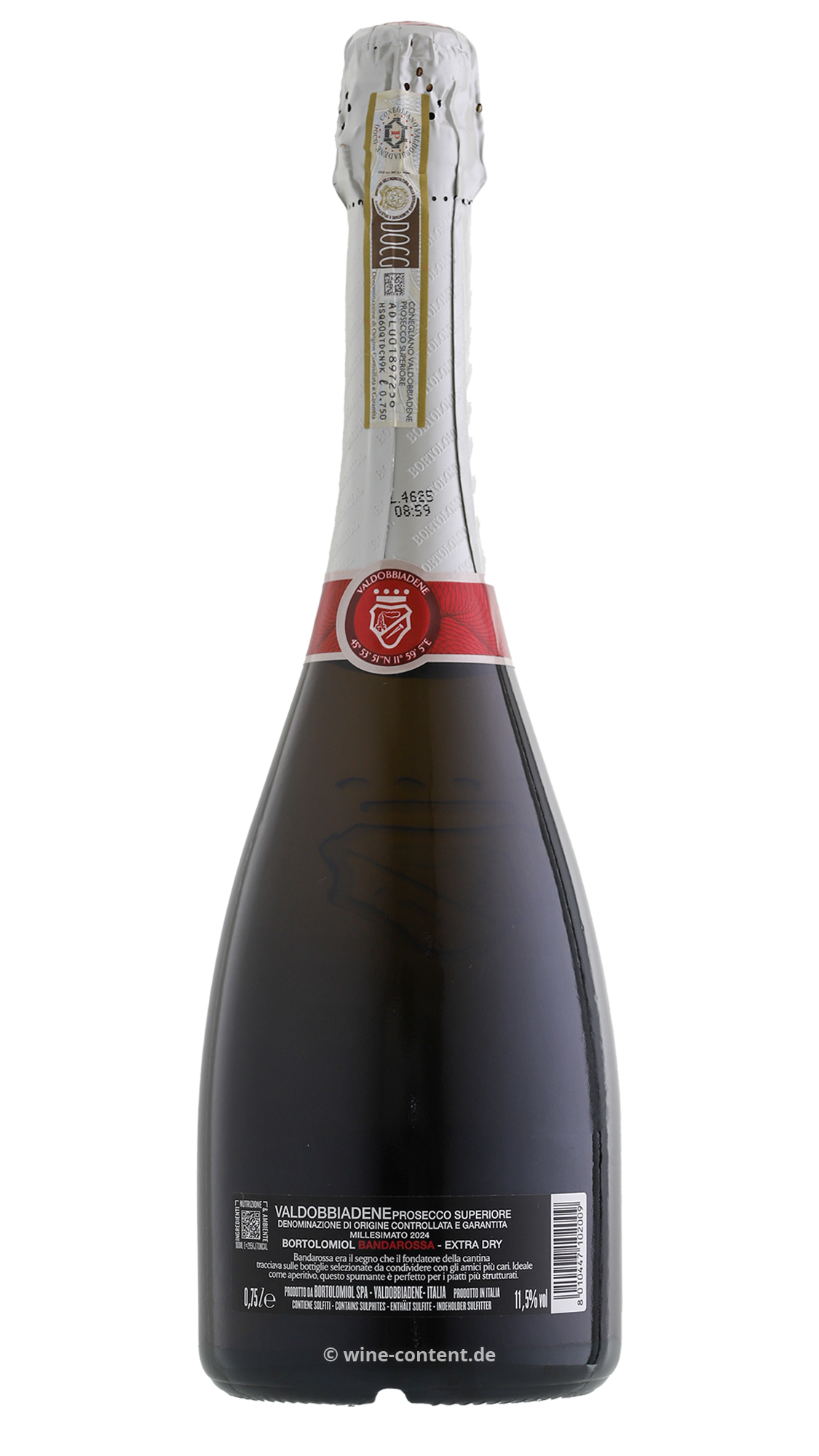 6er-Sparpaket Prosecco Superiore 2024 Bandarossa Extra Dry
