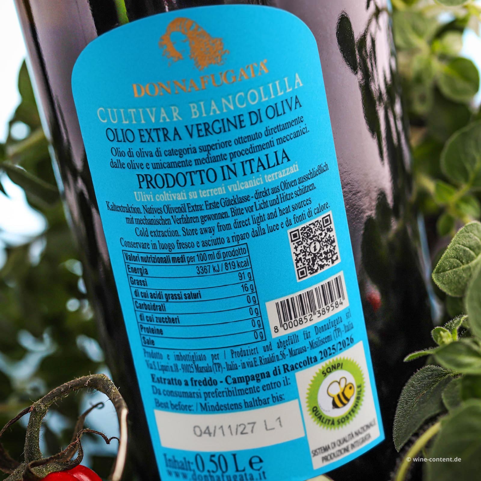 0,5 L Olivenöl Extra Vergine 2025 Biancolilla