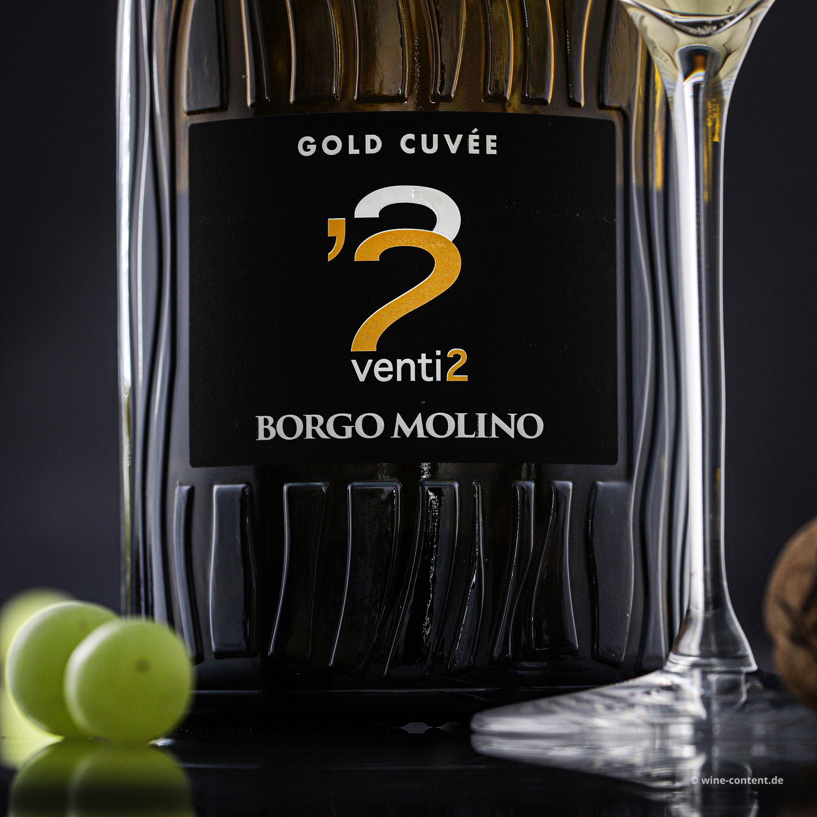 Spumante venti2 Gold Cuvée Brut Neue Silhouette