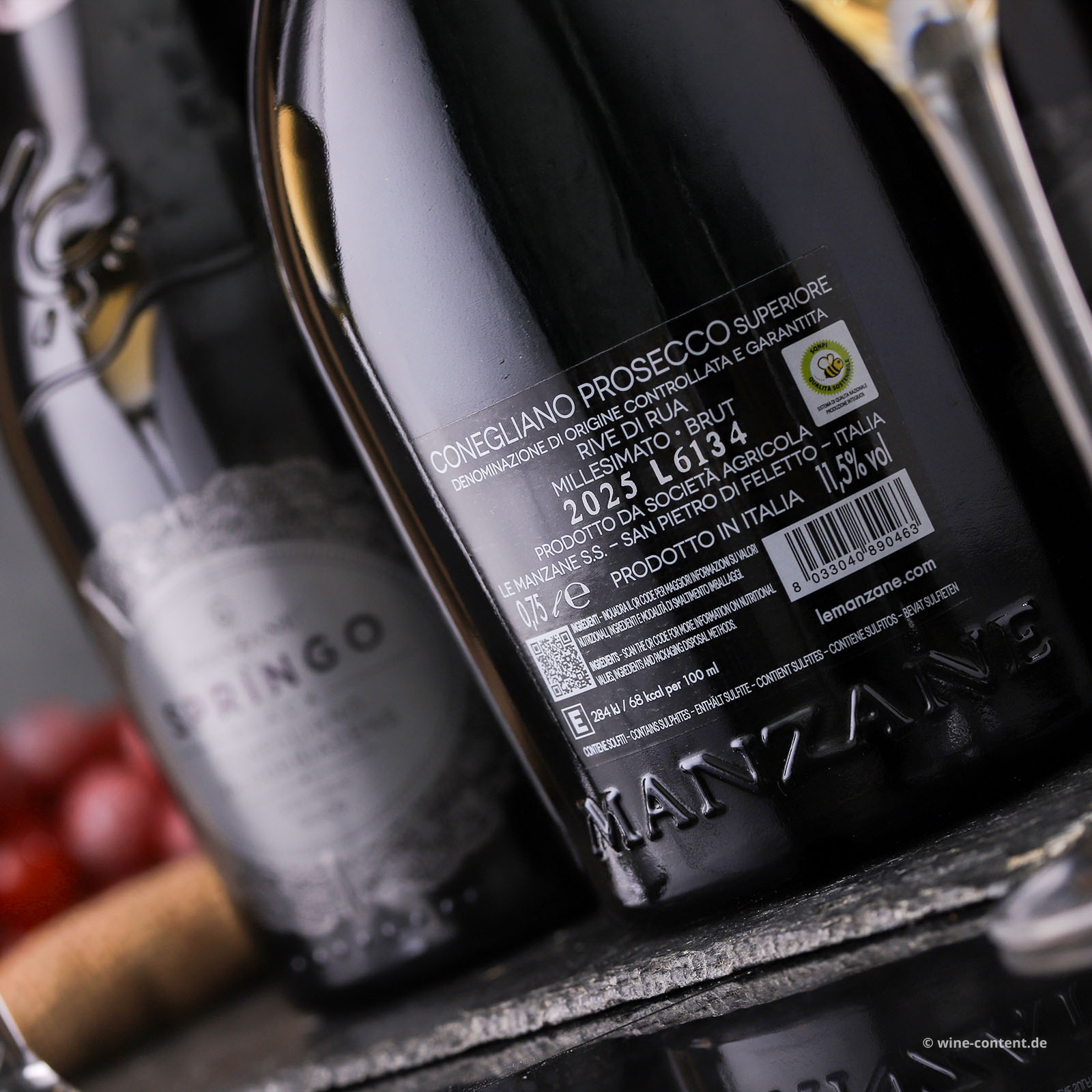 6er-Sparpaket Prosecco Superiore 2025 Rive di Rua Springo Black Brut