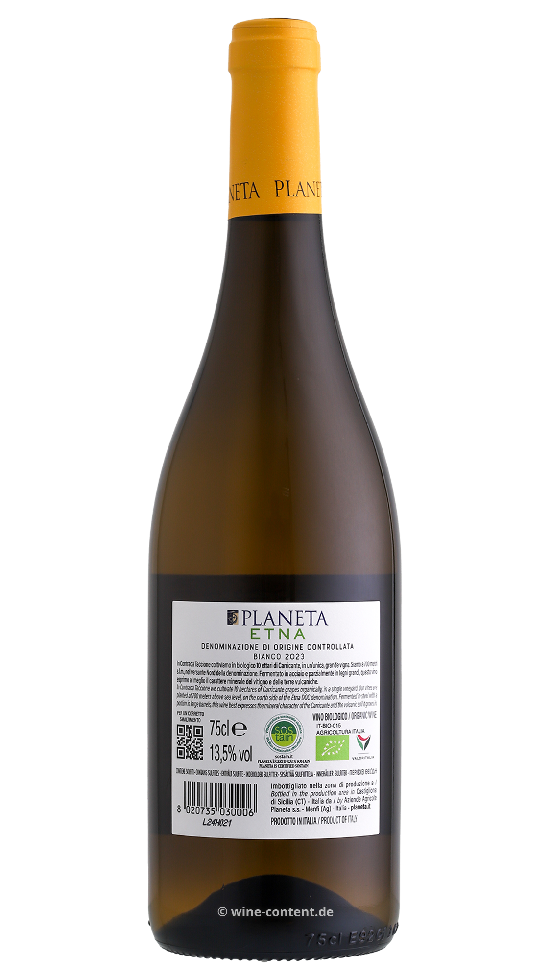 Etna Bianco 2023 Contrada Taccione Bio