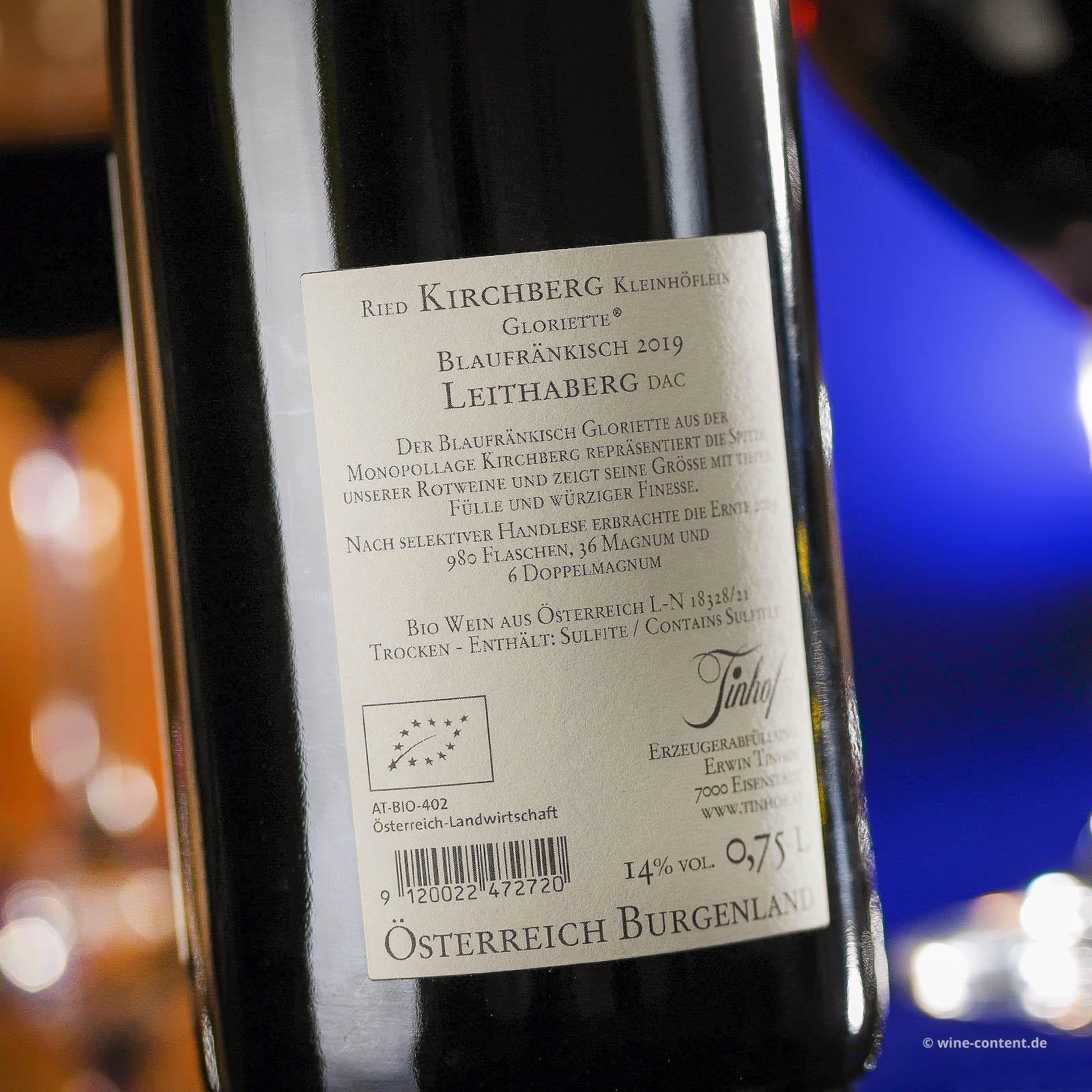 Blaufränkisch 2019 Ried Kirchberg Gloriette Bio Blaufränkisch 2019 Ried Kirchberg Gloriette Bio