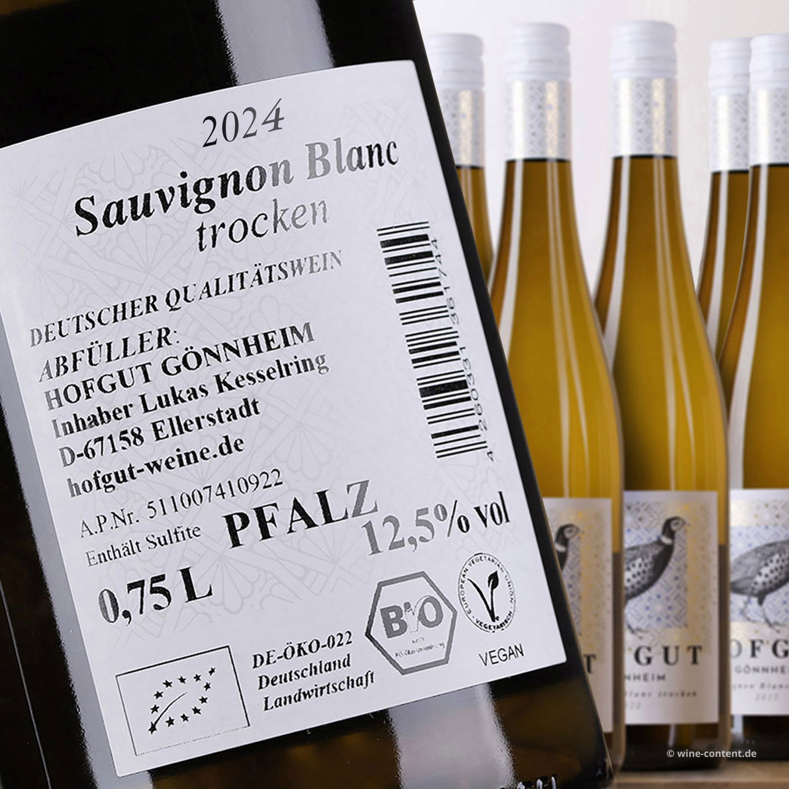 6er-Sparpaket Sauvignon Blanc 2024 Gönnheim Bio