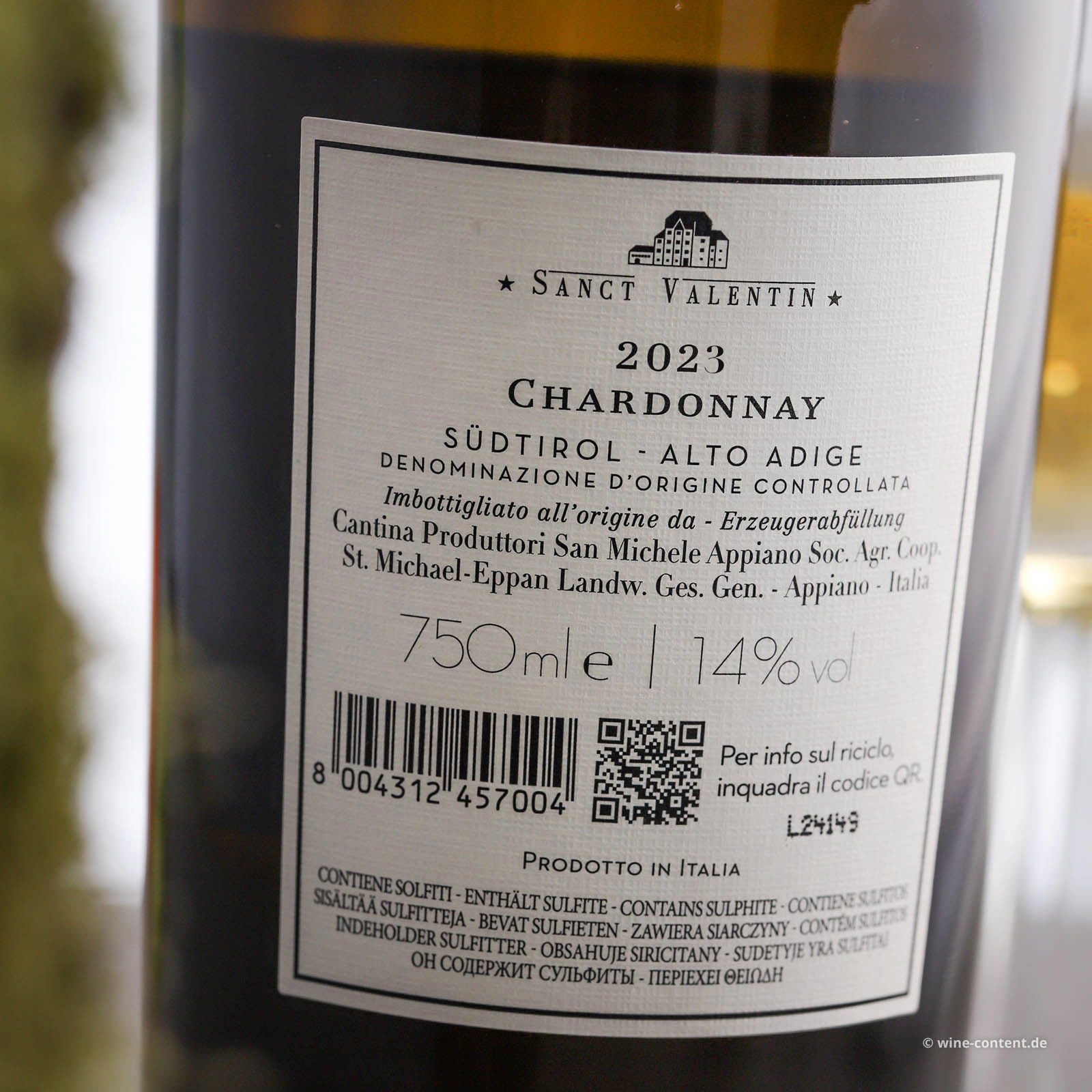 Chardonnay 2023 Sanct Valentin