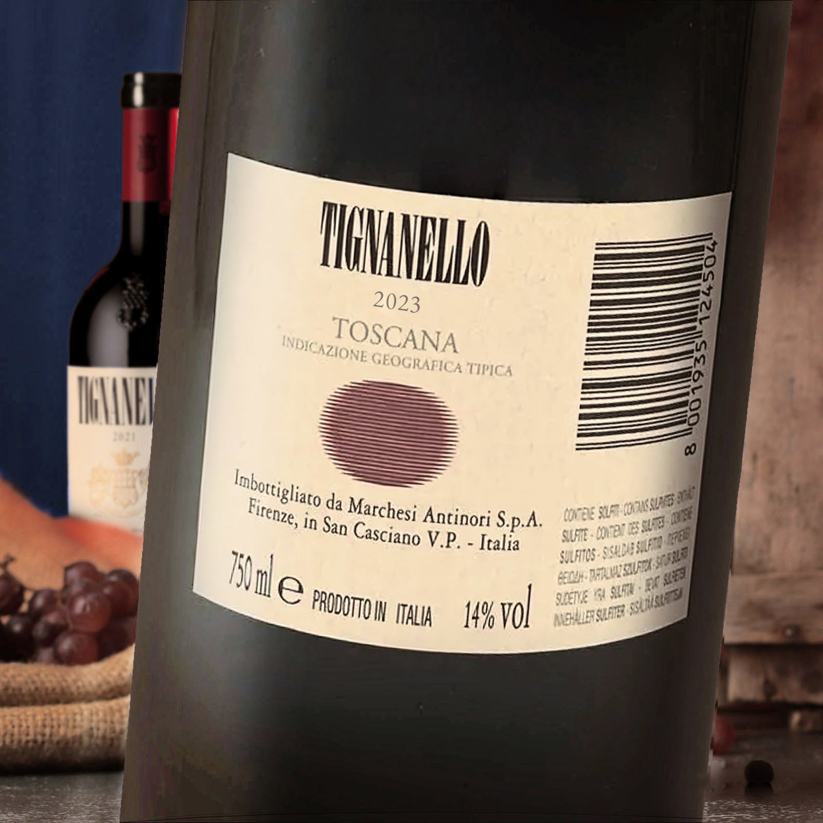6er-Holzkiste Tignanello 2023