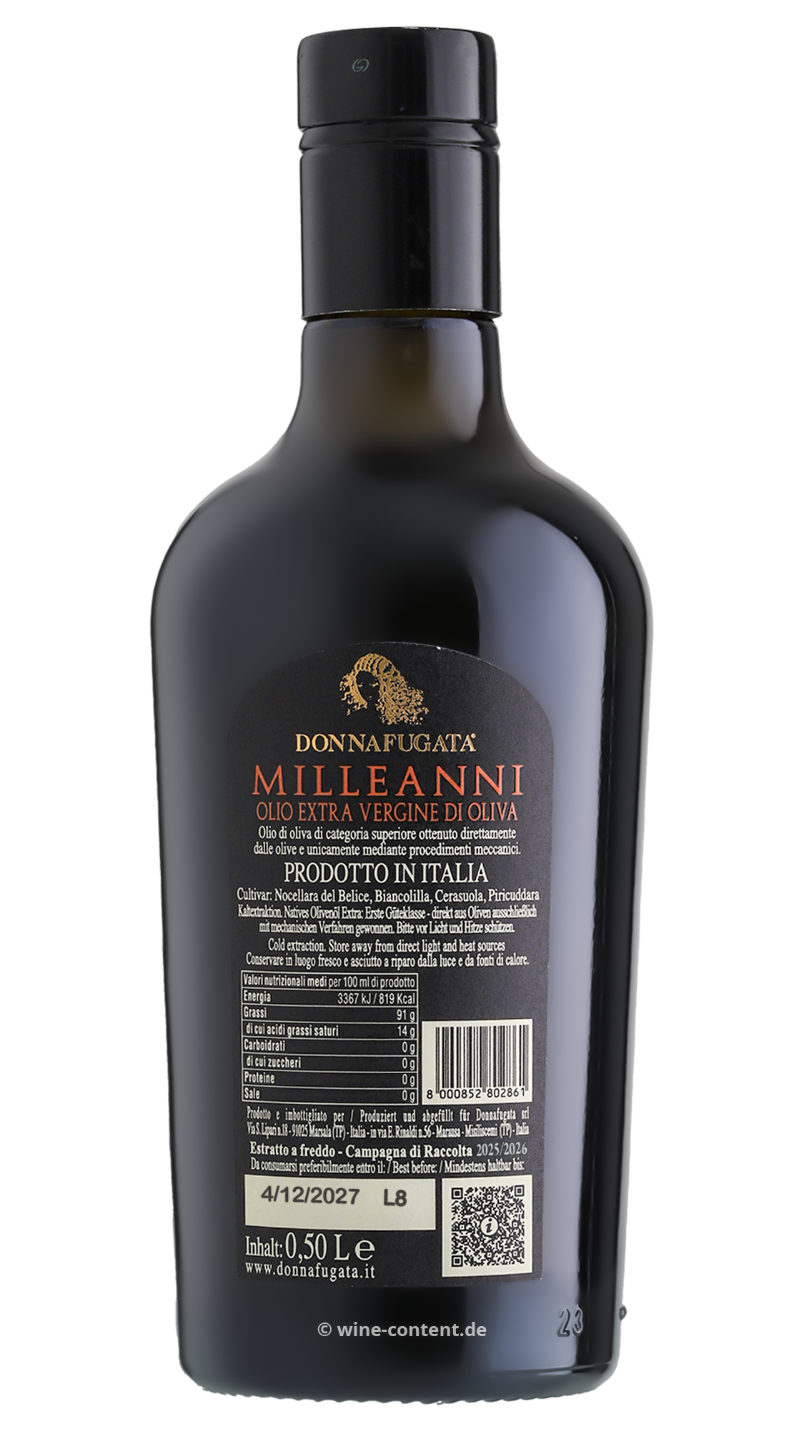 0,5 L Olivenöl Extra Vergine 2025 Milleanni