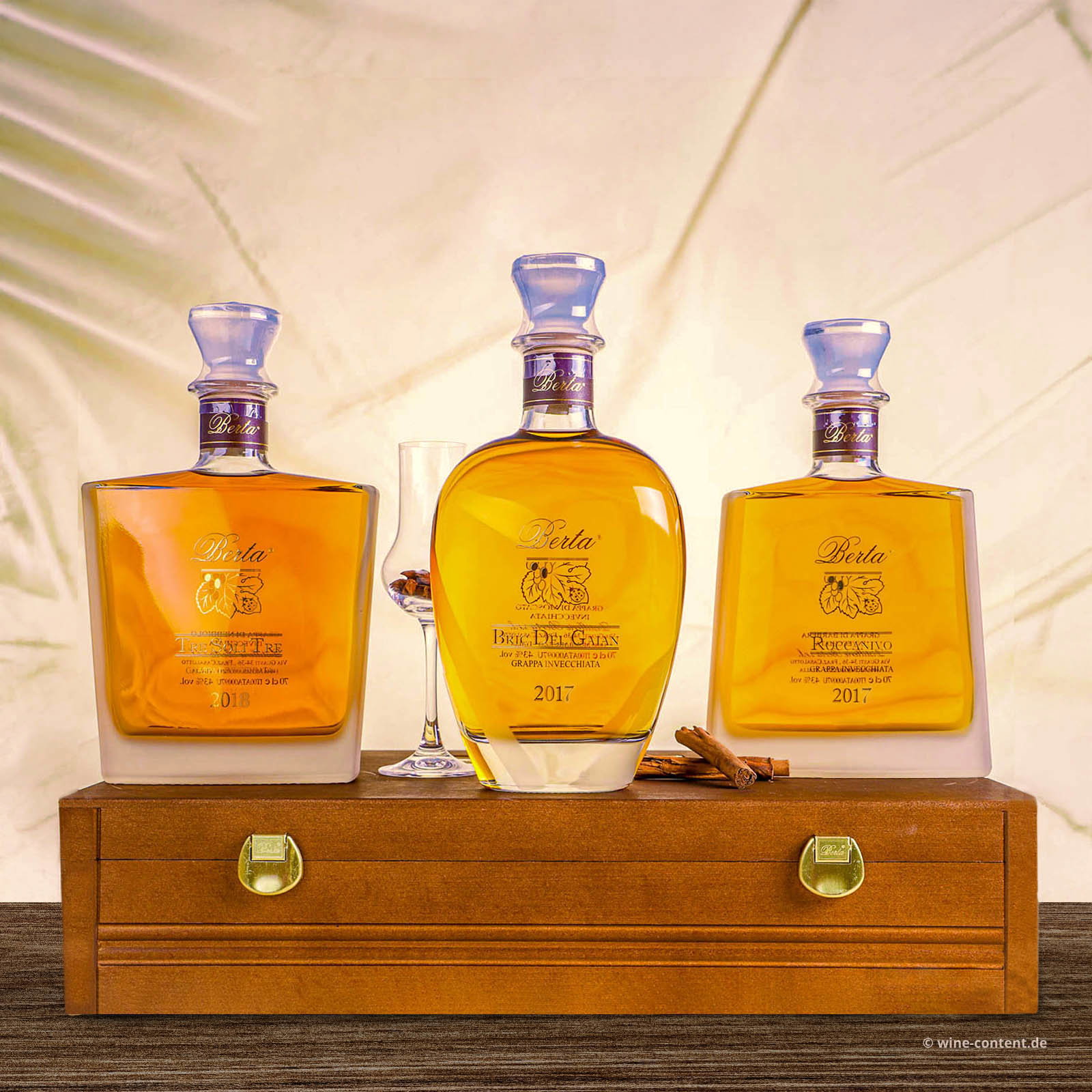 3er-Geschenkschatulle Grappa Invecchiata Tre Selezioni 2017/2018