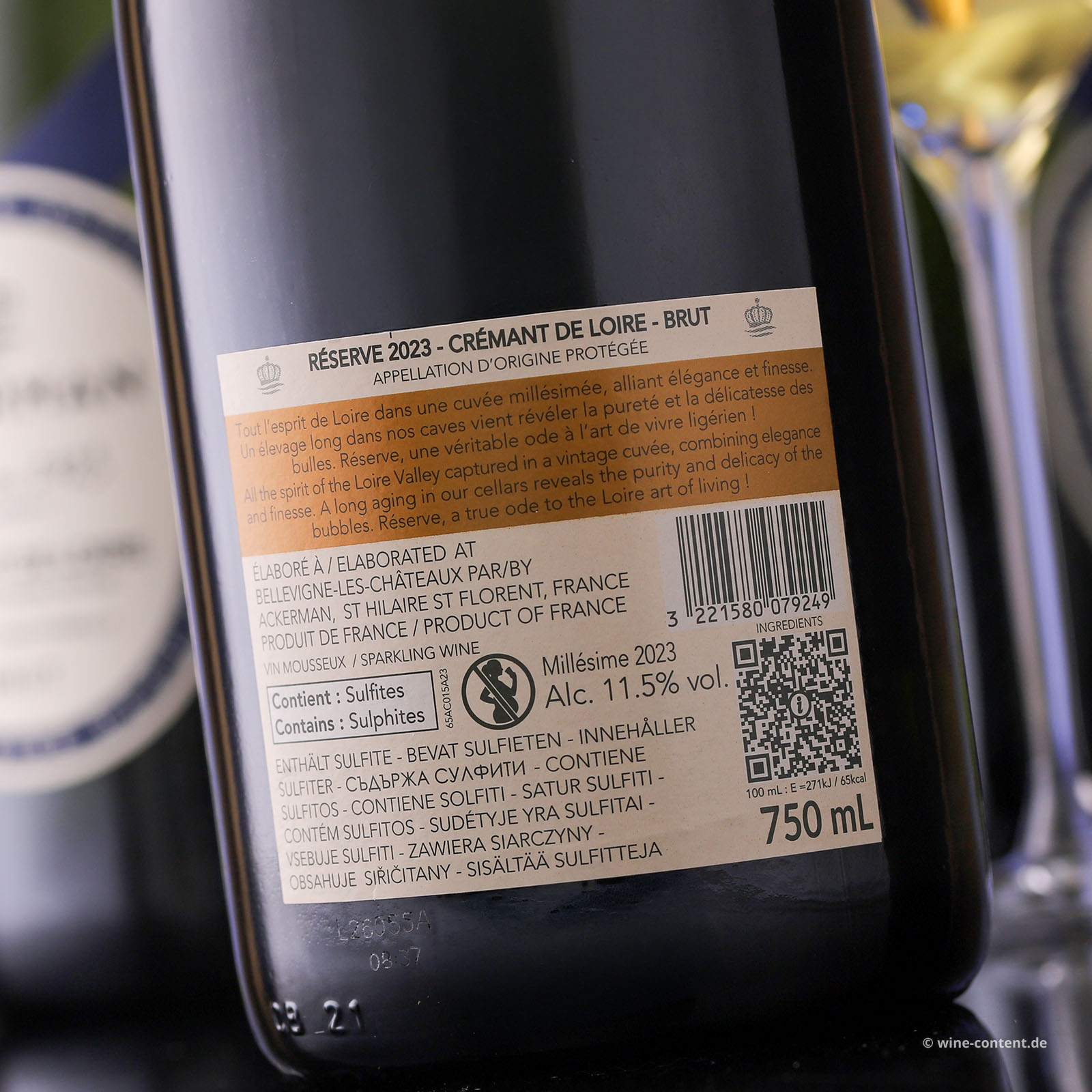 6er-Sparpaket Crémant de Loire 2023 Réserve Brut