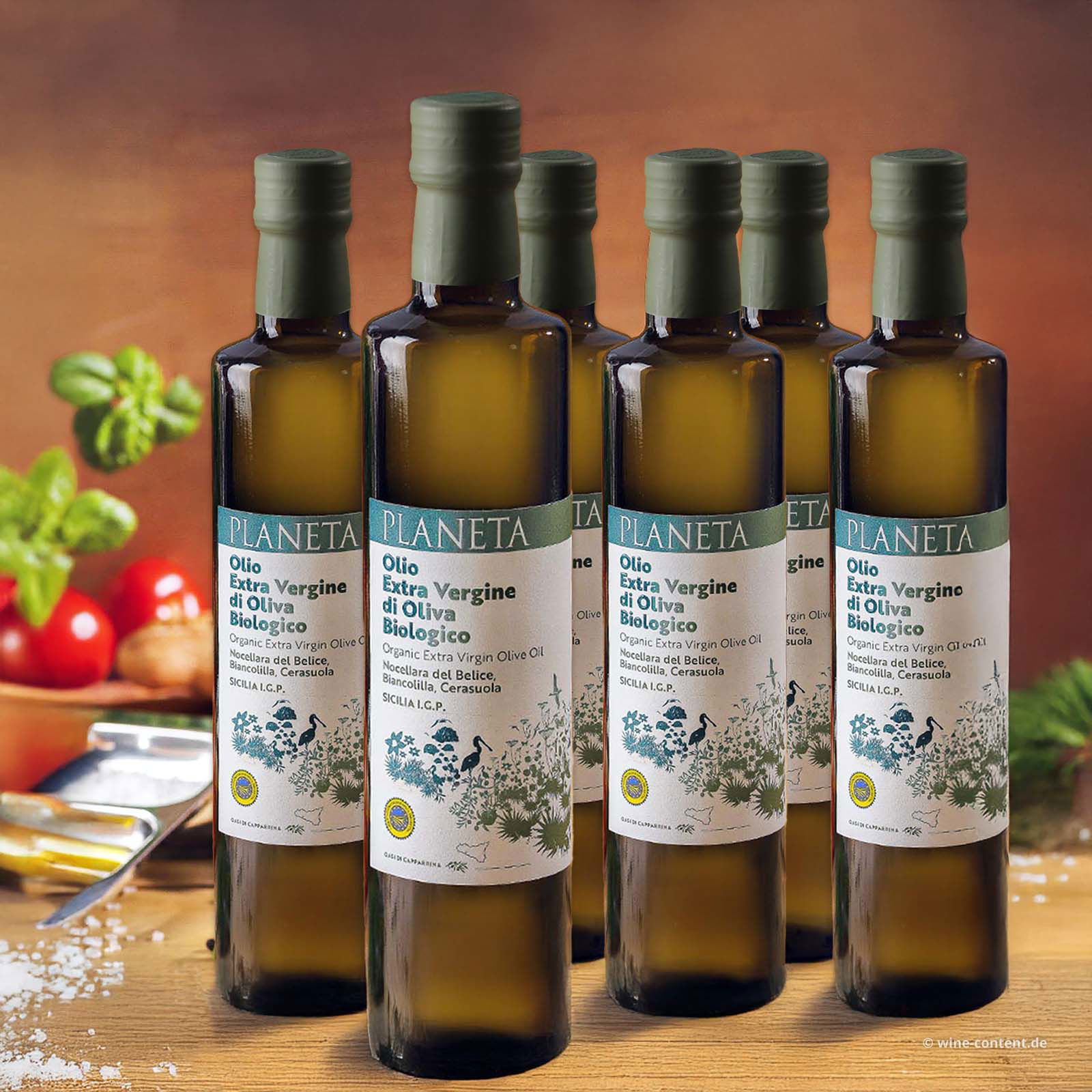 6er-Sparpaket 0,5 L Olivenöl Extra Vergine Sicilia 2025 Bio