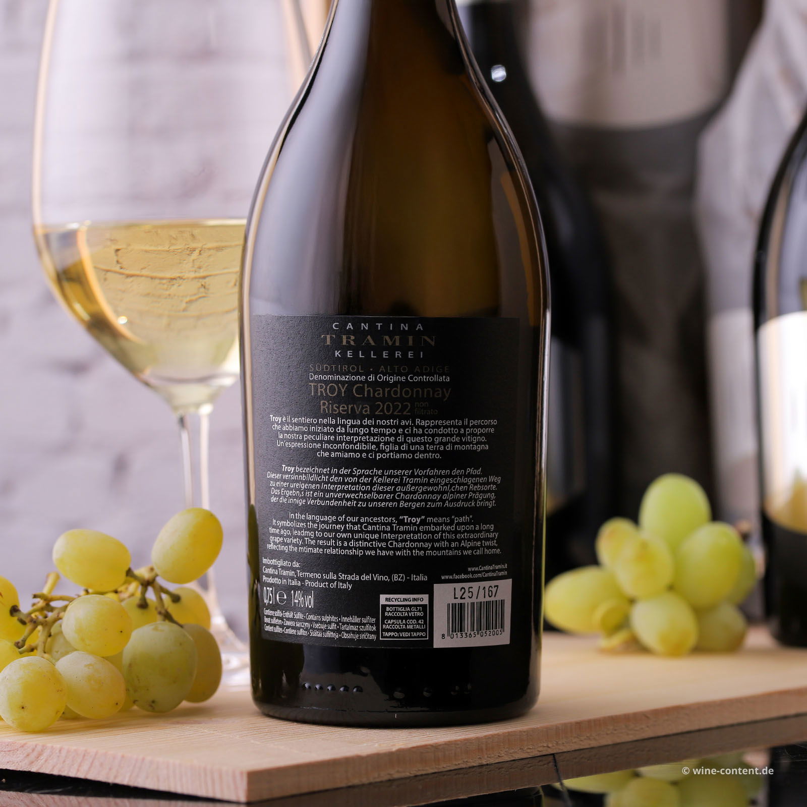 6er-Holzkiste Chardonnay Riserva 2022 Troy