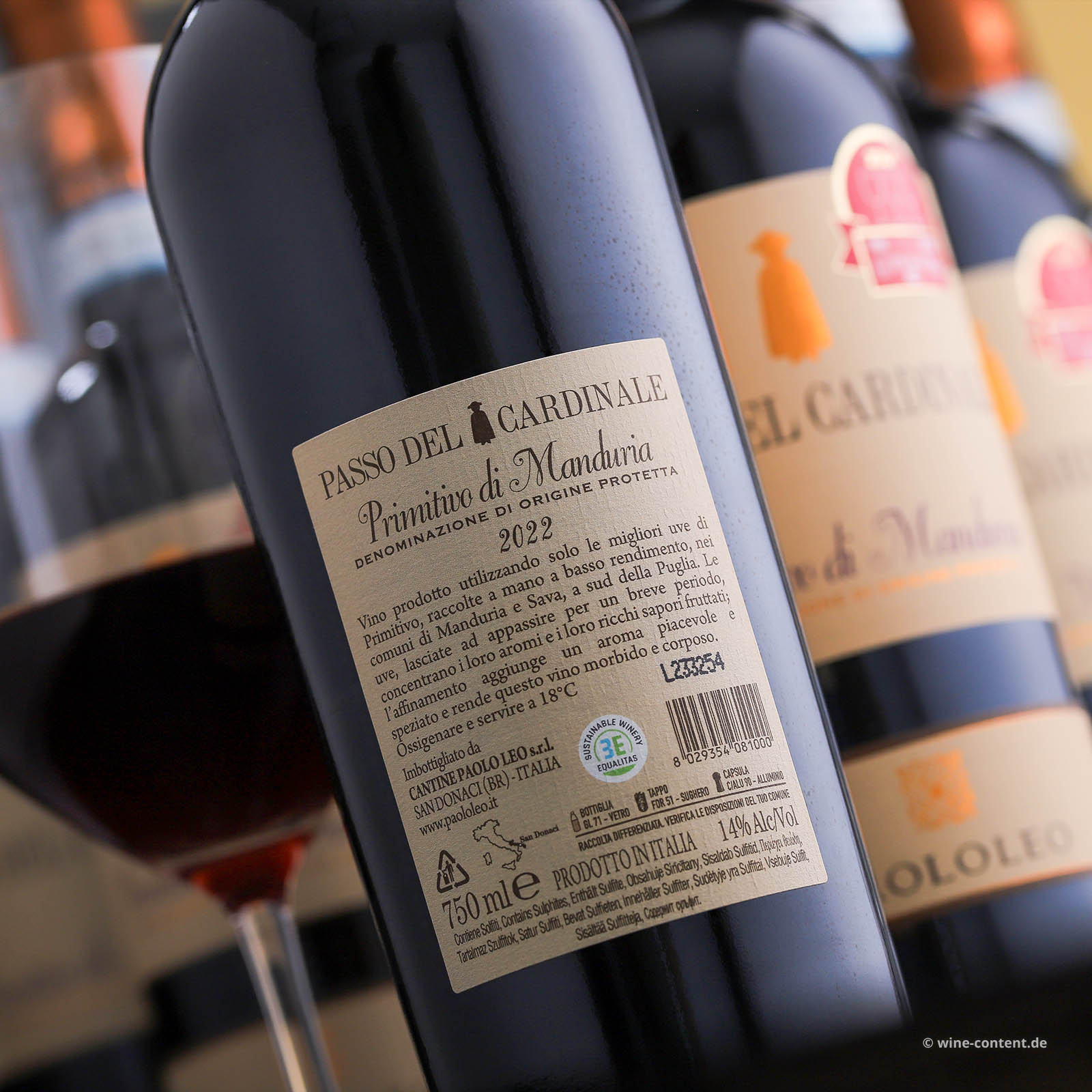 6er-Sparpaket Primitivo di Manduria 2022 Passo del Cardinale