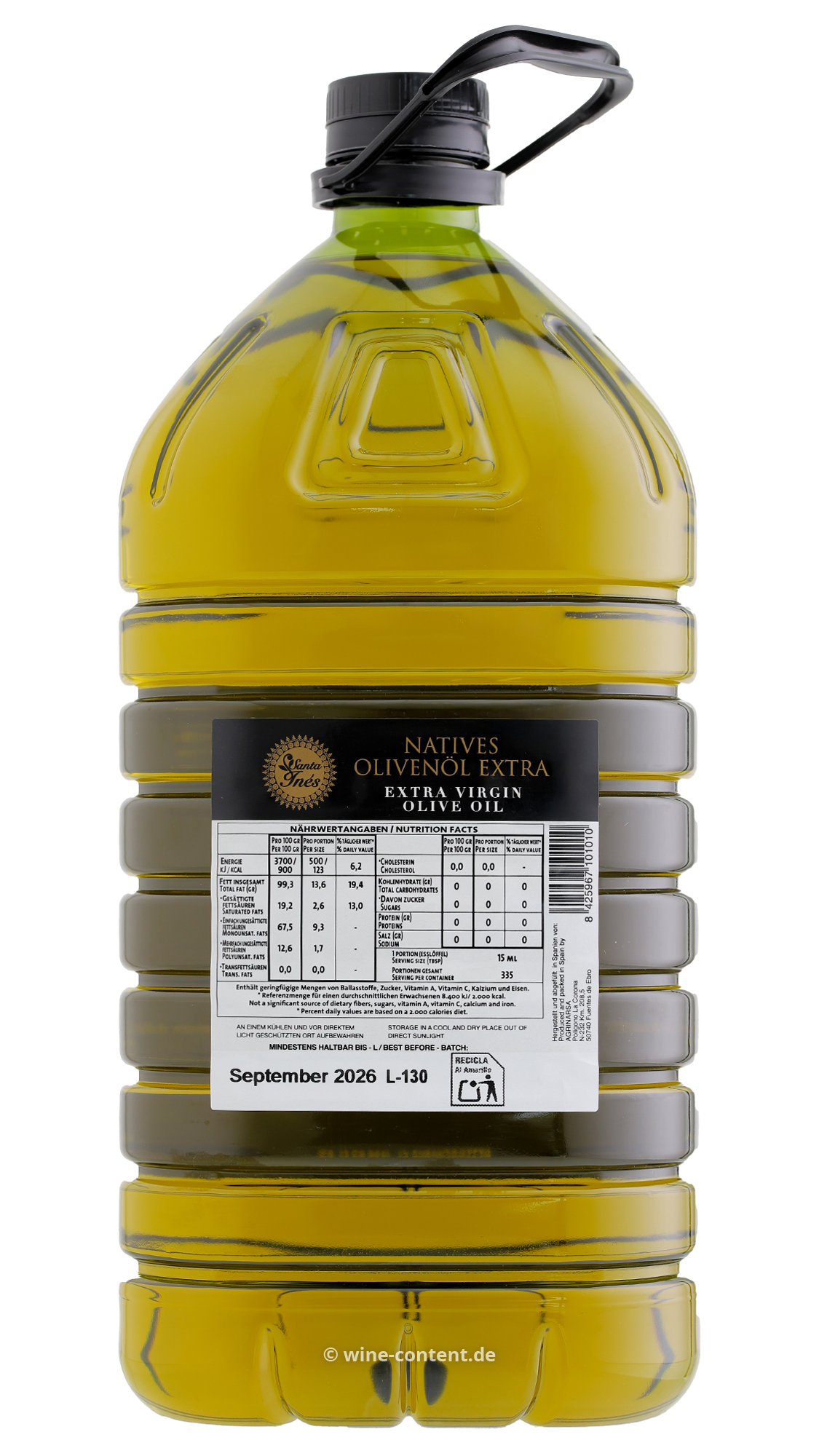 5 L Olivenöl Virgen Extra Arbequina