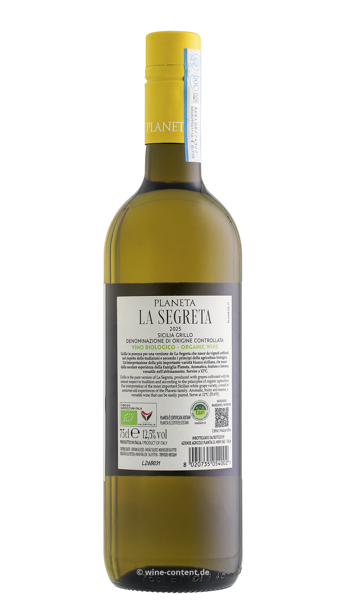 6er-Sparpaket Grillo Sicilia 2025 La Segreta Bio