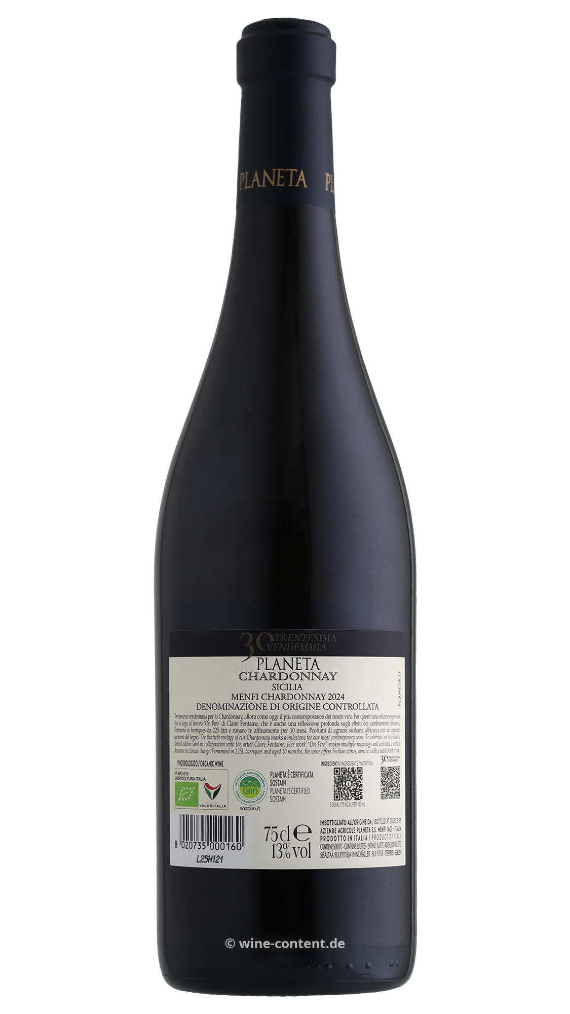 Chardonnay Sicilia Menfi 2024 Bio