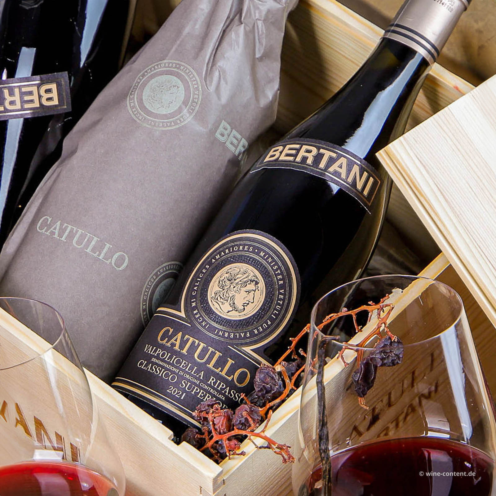 6er-Holzkiste Valpolicella Ripasso Classico Superiore 2021 Catullo