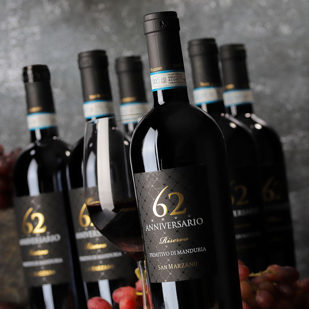 6er-Sparpaket Primitivo di Manduria Riserva 2019 Anniversario 62