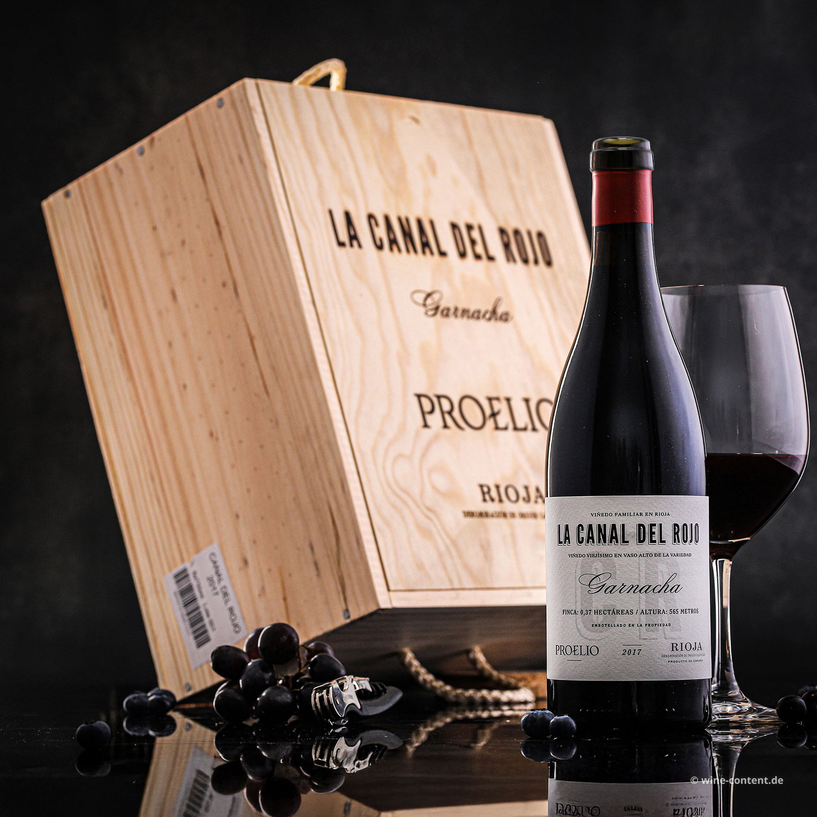 6er-Holzkiste Rioja 2017 Garnacha La Canal del Rojo