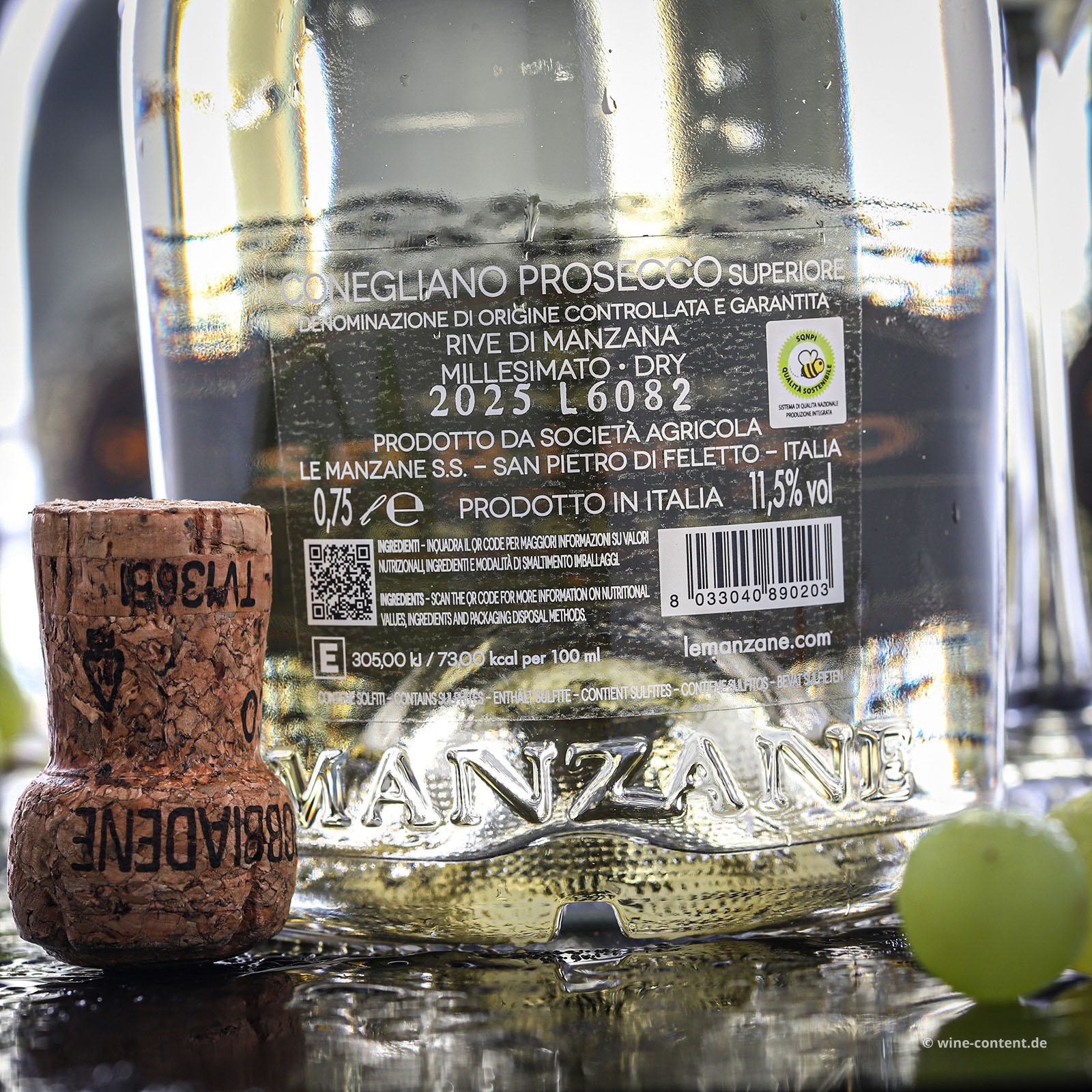 6er-Sparpaket Prosecco Superiore 2025 Rive di Manzana Springo Bronze  Dry