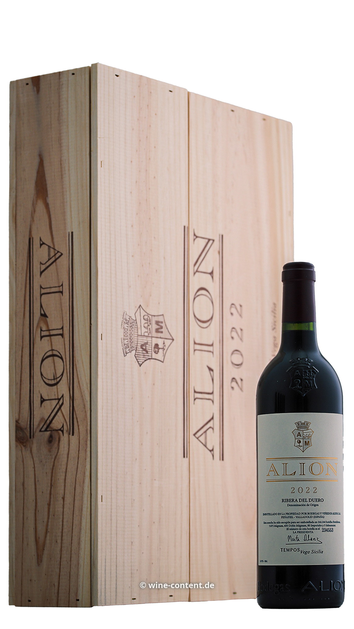 6er-Holzkiste Ribera del Duero 2022 Alión