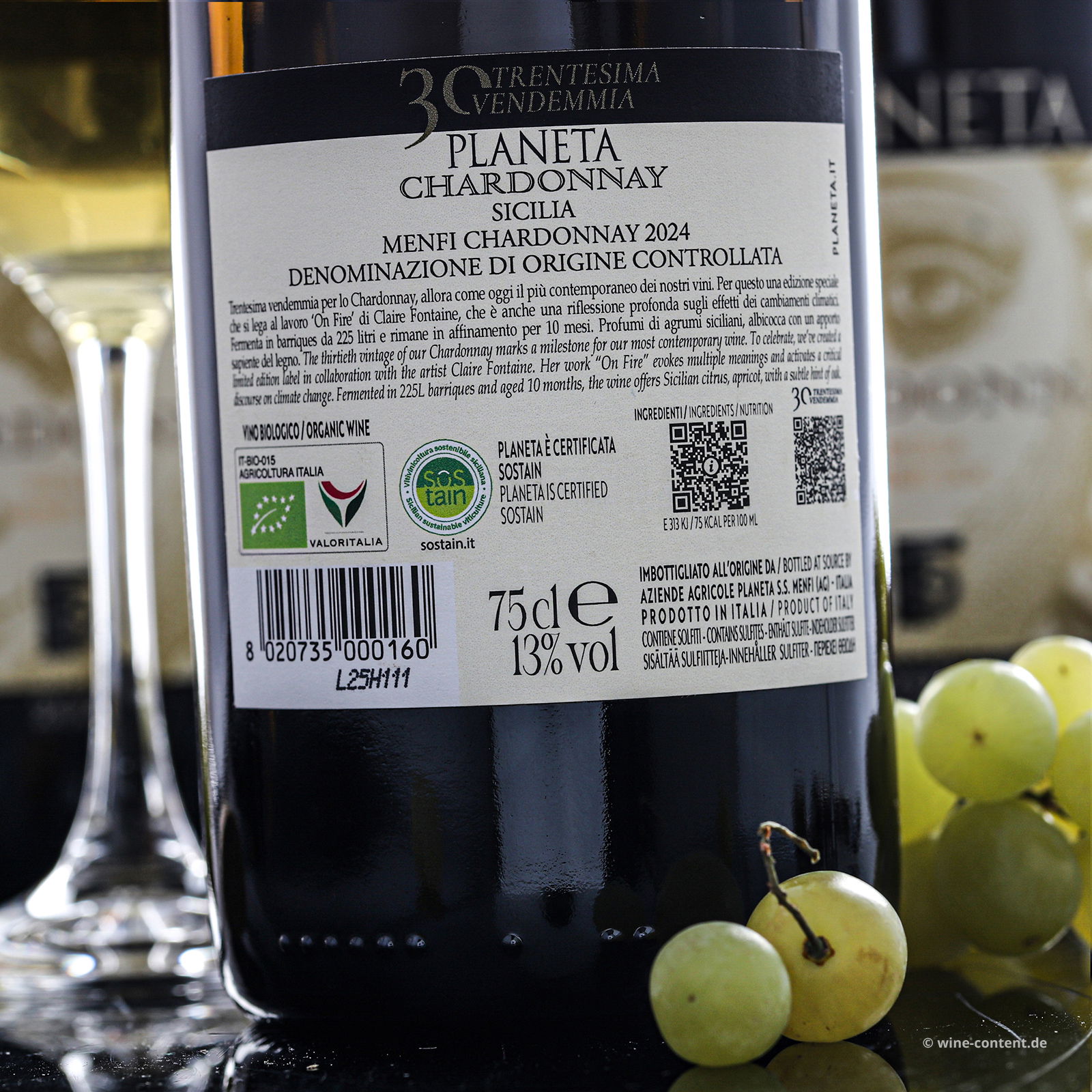 6er-Sparpaket Chardonnay Sicilia Menfi 2024 Bio Jubiläumsetikett