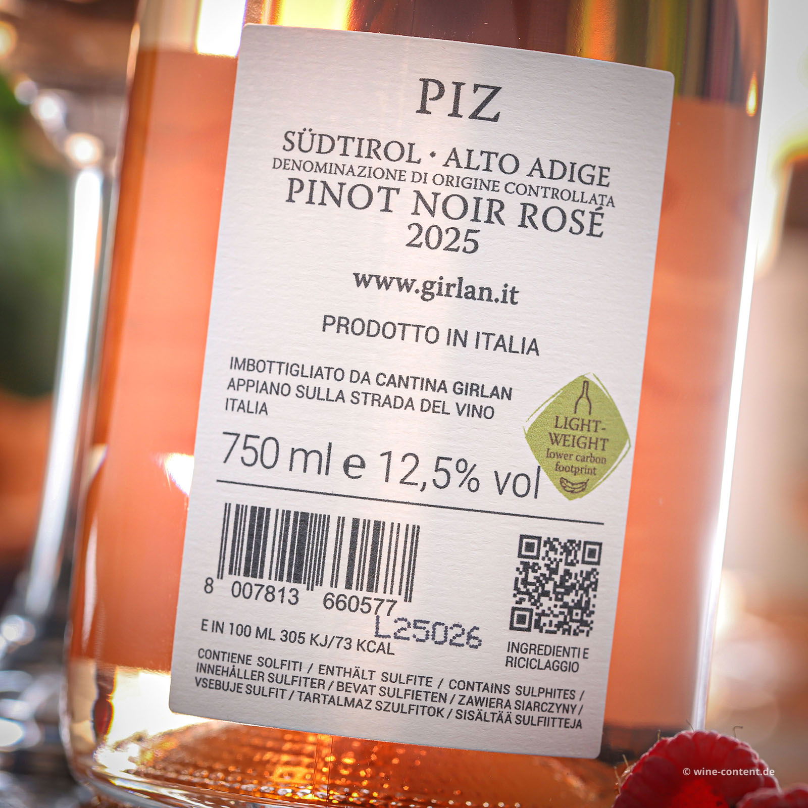 Pinot Noir Rosé 2025 Piz
