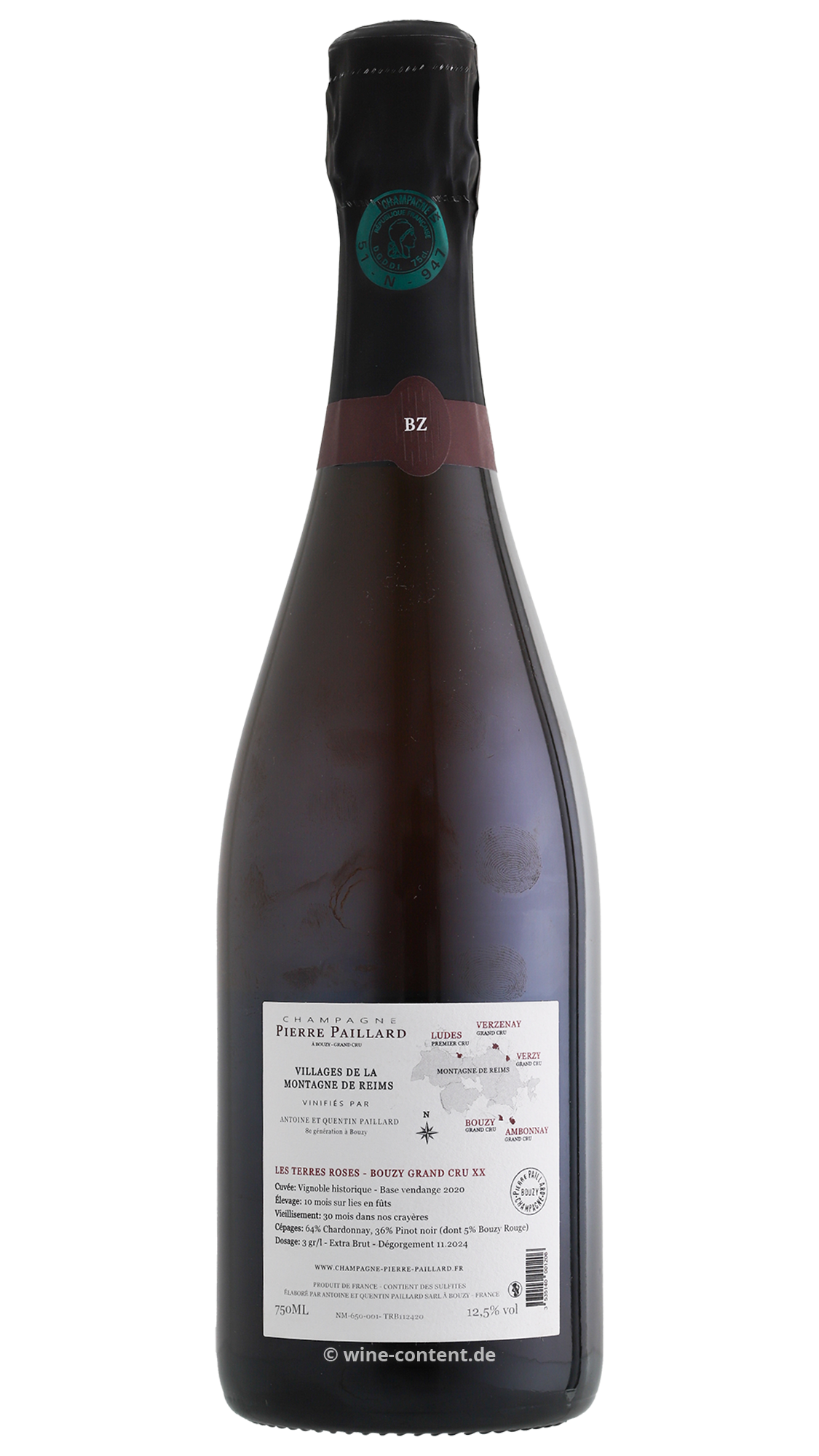 Champagner Les Terres Roses Bouzy Grand Cru Extra Brut