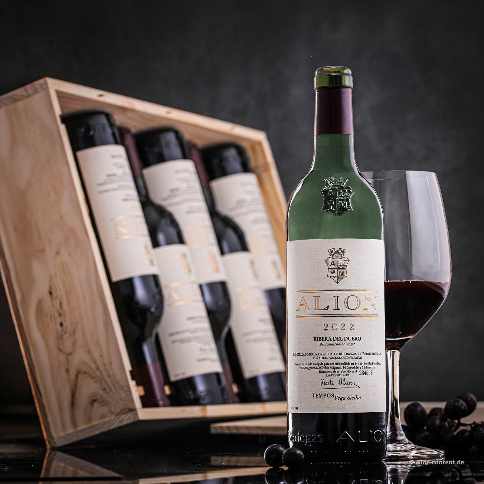 6er-Holzkiste Ribera del Duero 2022 Alión
