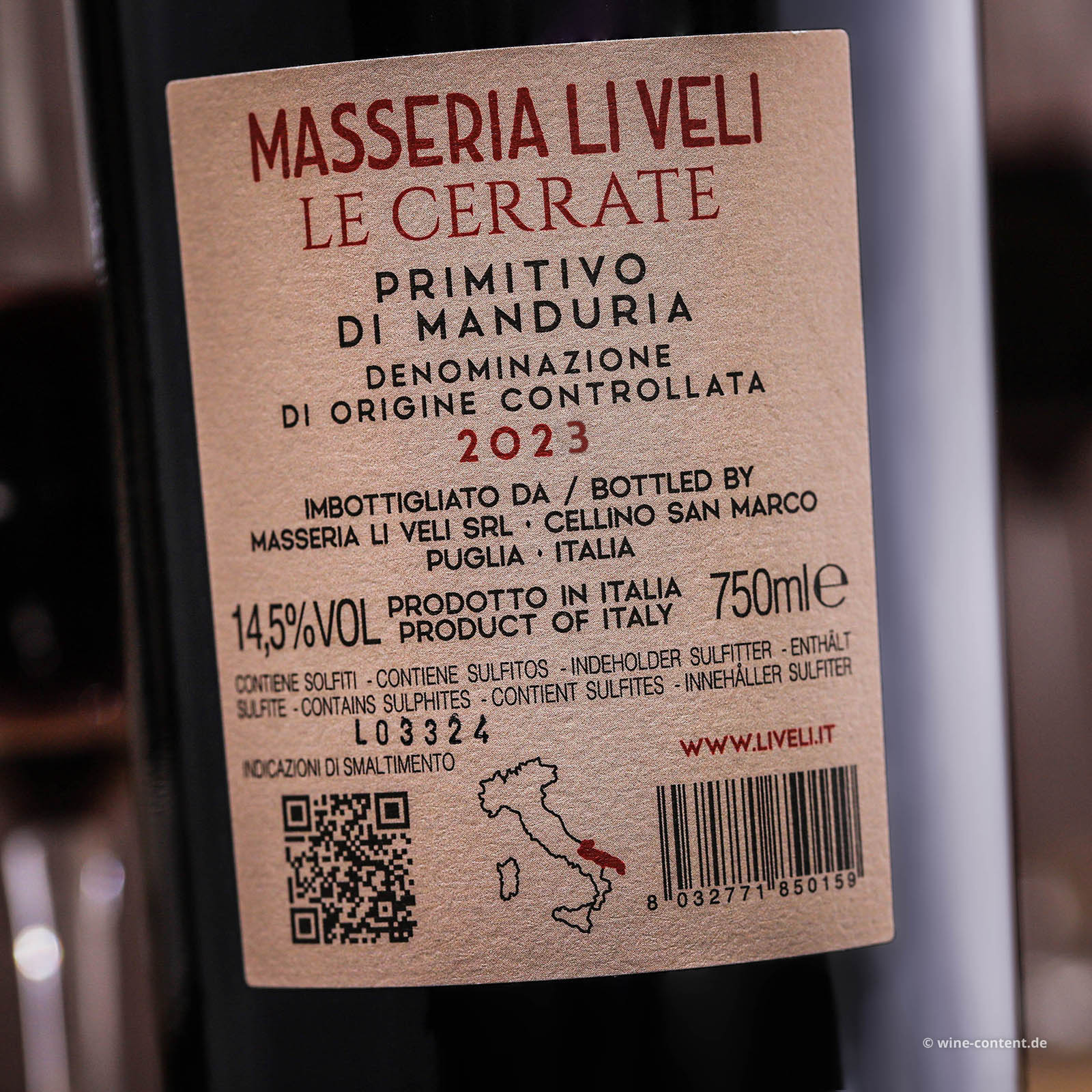 Primitivo di Manduria 2023 Le Cerrate