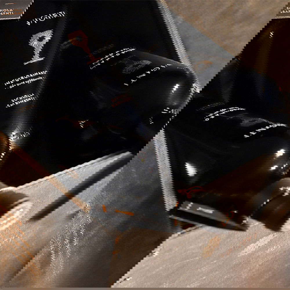 6er-Holzkiste Negroamaro Salento Appassite 2019 Viginti