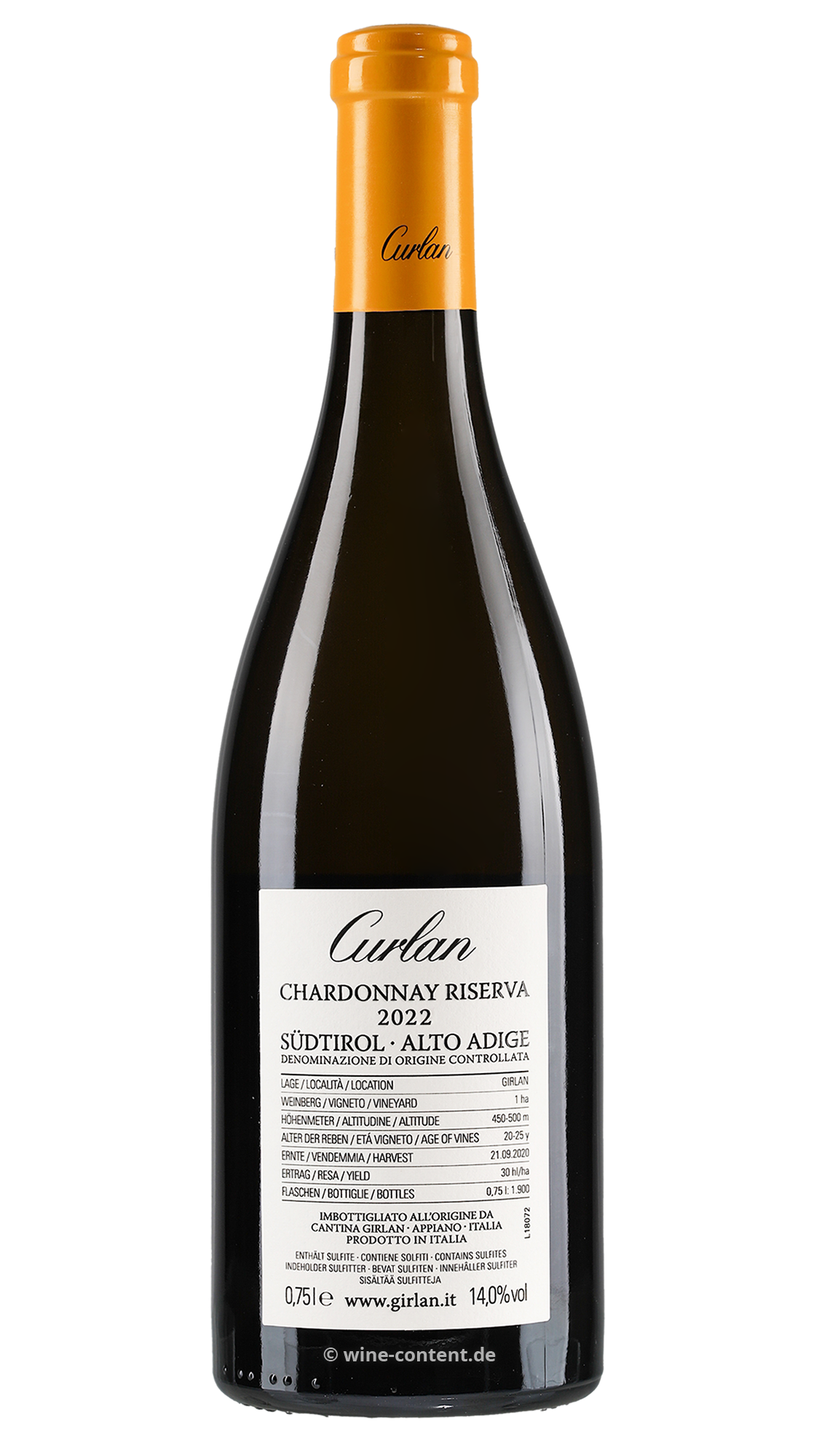 Chardonnay Riserva 2022 Curlan